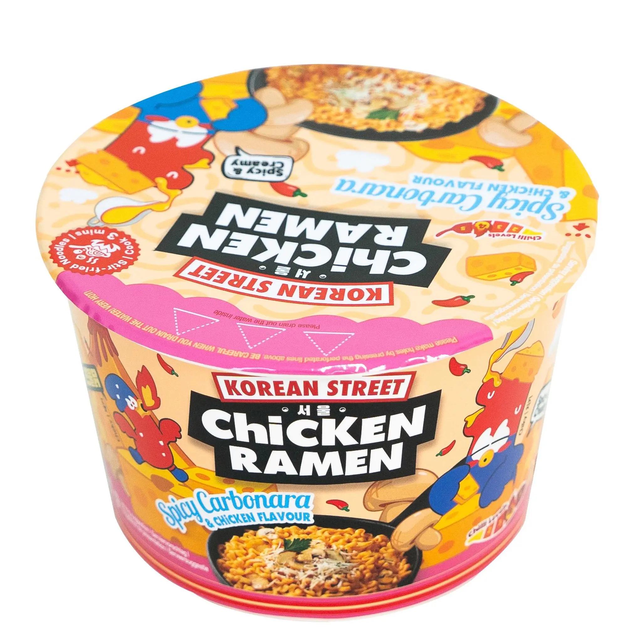 KOREAN STREET MARKET Nouilles ramen à la carbonara épicée
