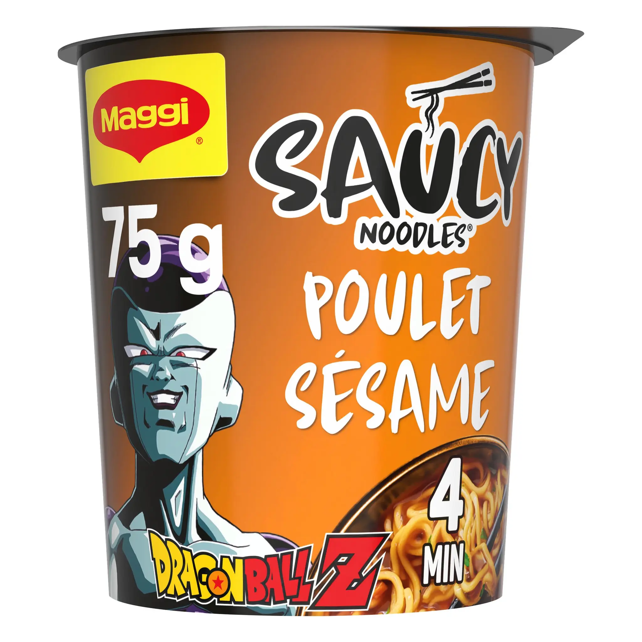 MAGGI Cup nouille instantanée japonaise saveur poulet sésame Saucy Noodles