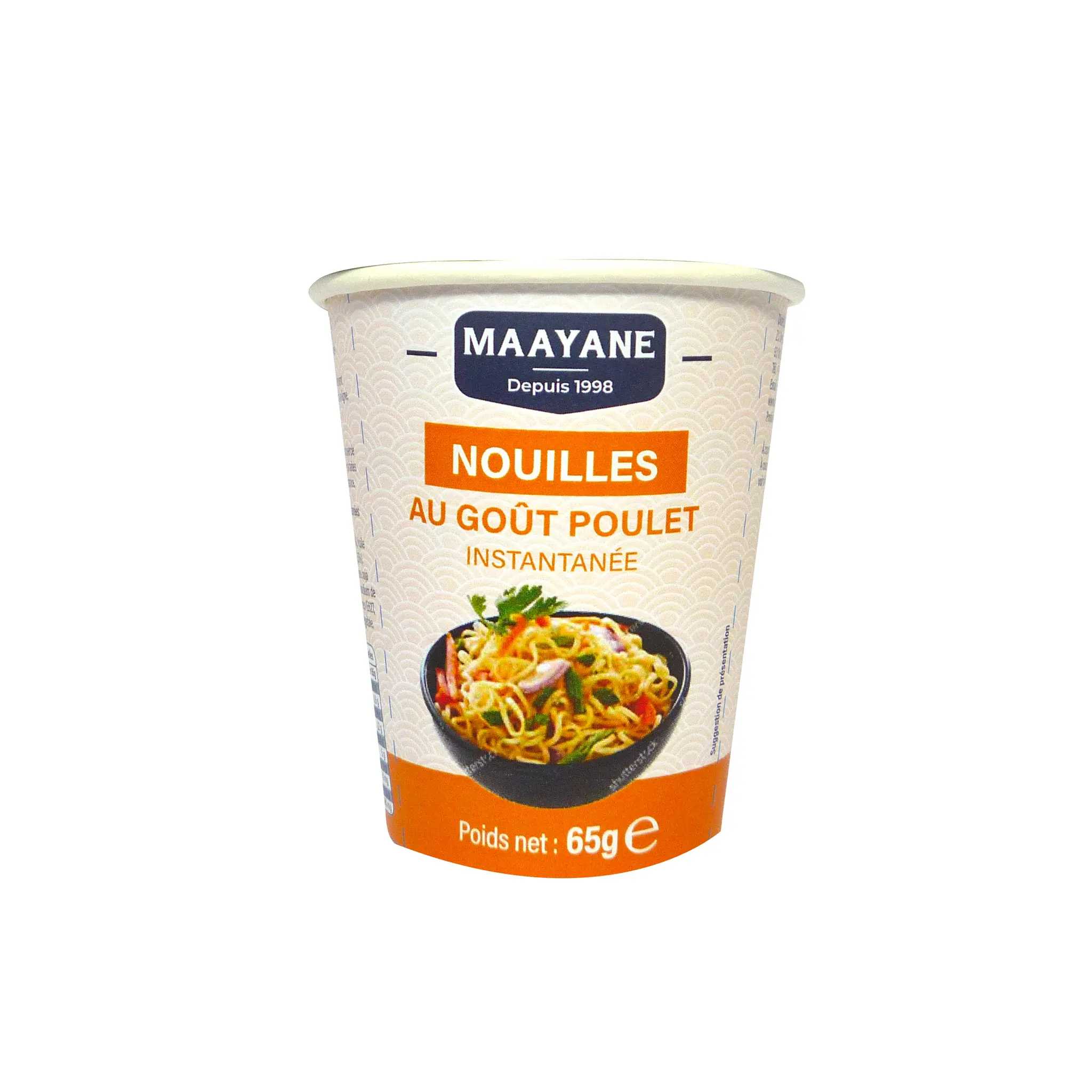 MAAYANE Cup nouilles au goût poulet instantanées casher