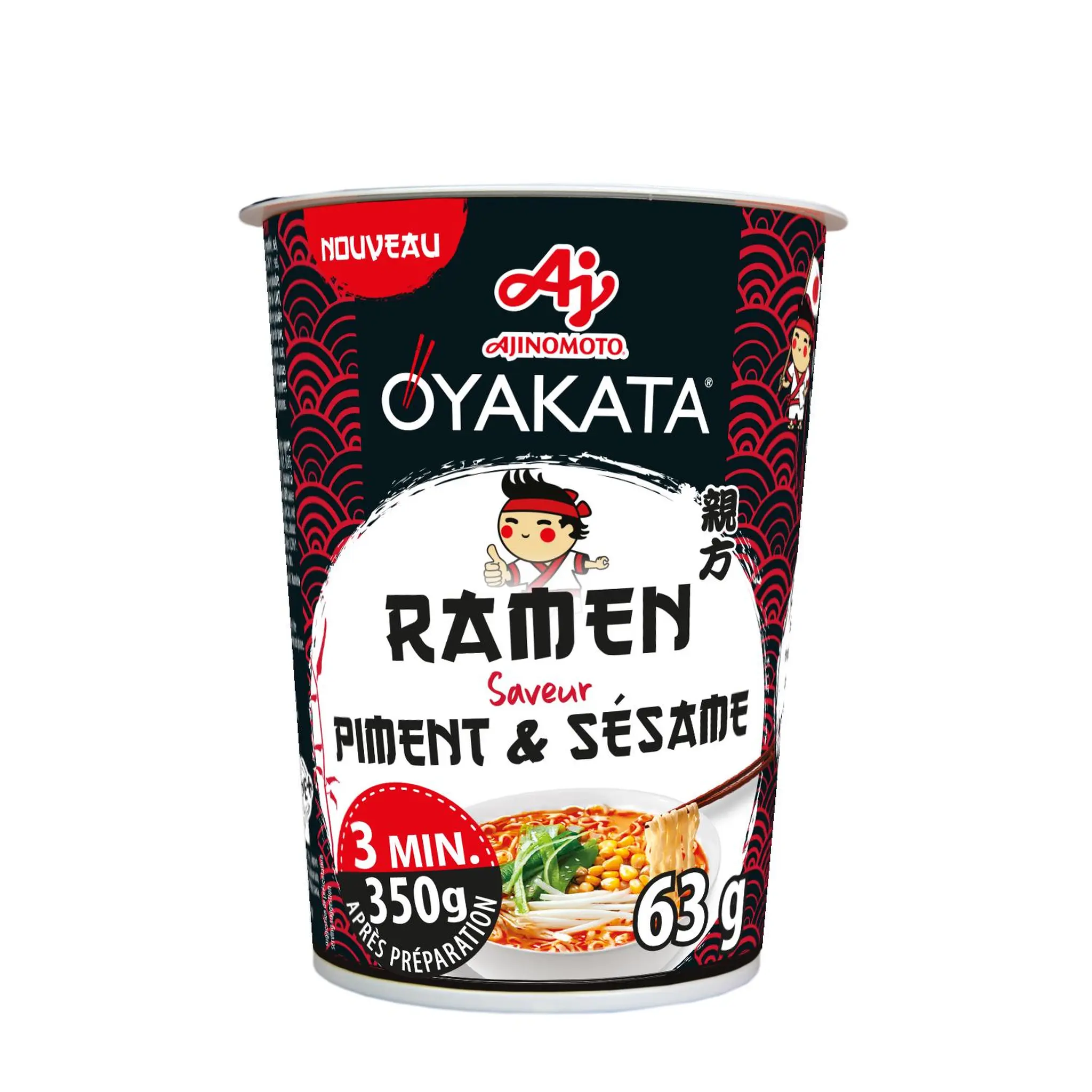OYAKATA Cup soupe de nouilles instantanées saveur sésame et piment