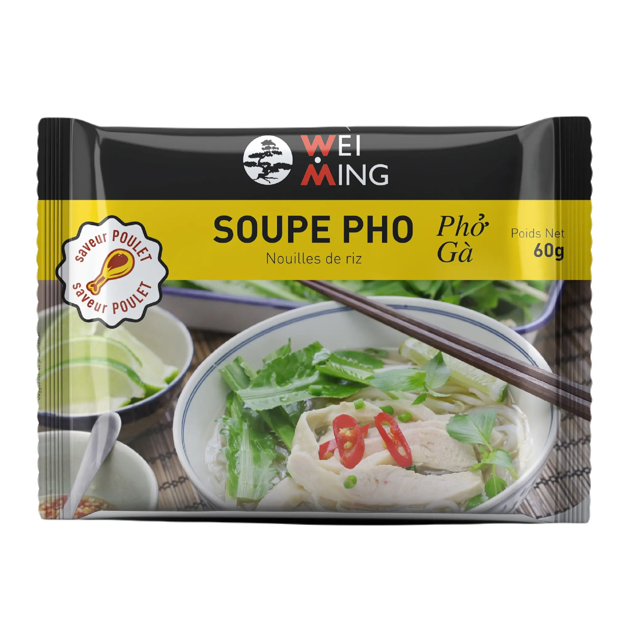 WEI MING Nouilles instantanées de riz au poulet
