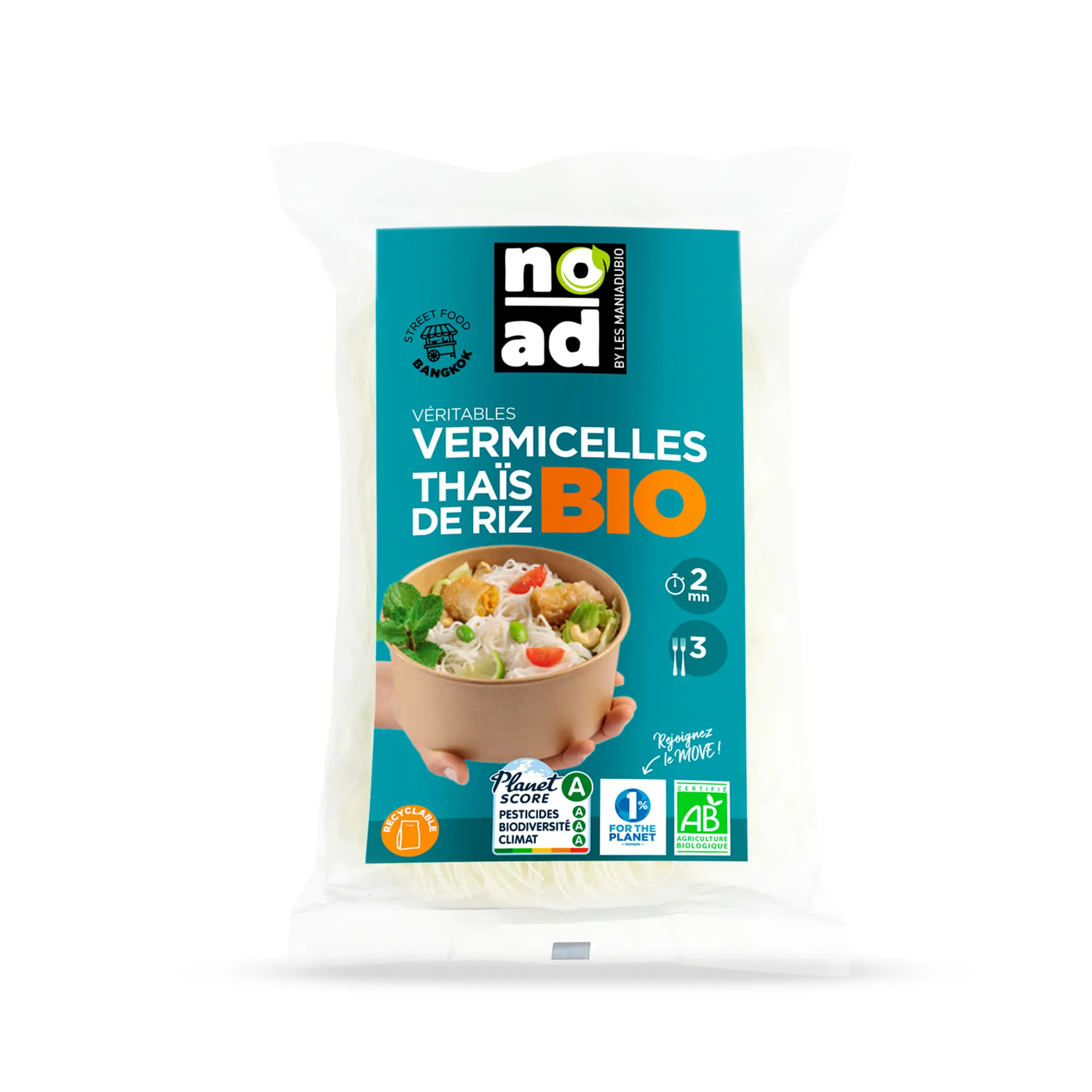 NOAD Véritables vermicelles thaïs de riz bio cuisson rapide
