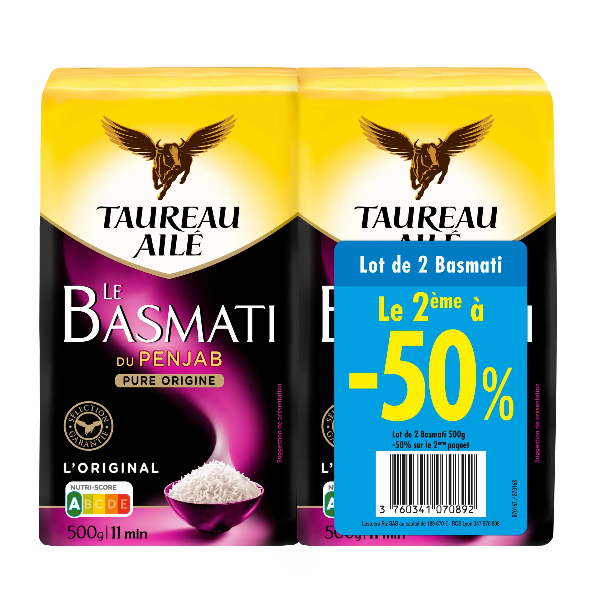TAUREAU AILE Riz Le Basmati du Penjab l'original