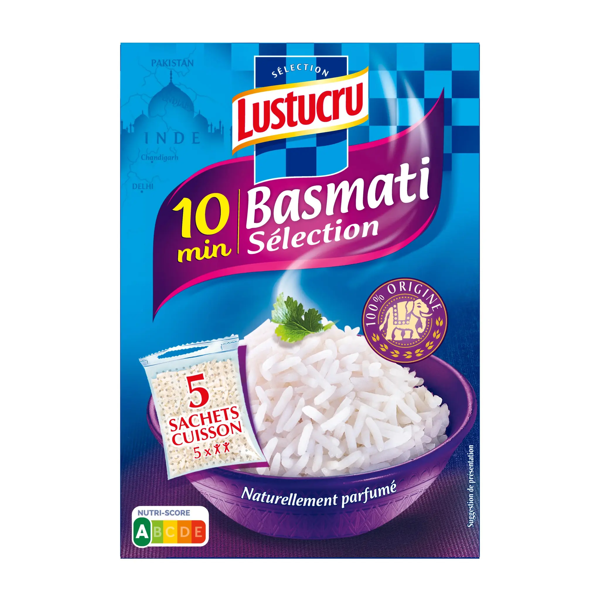 LUSTUCRU Riz basmati long grain naturellement parfumé