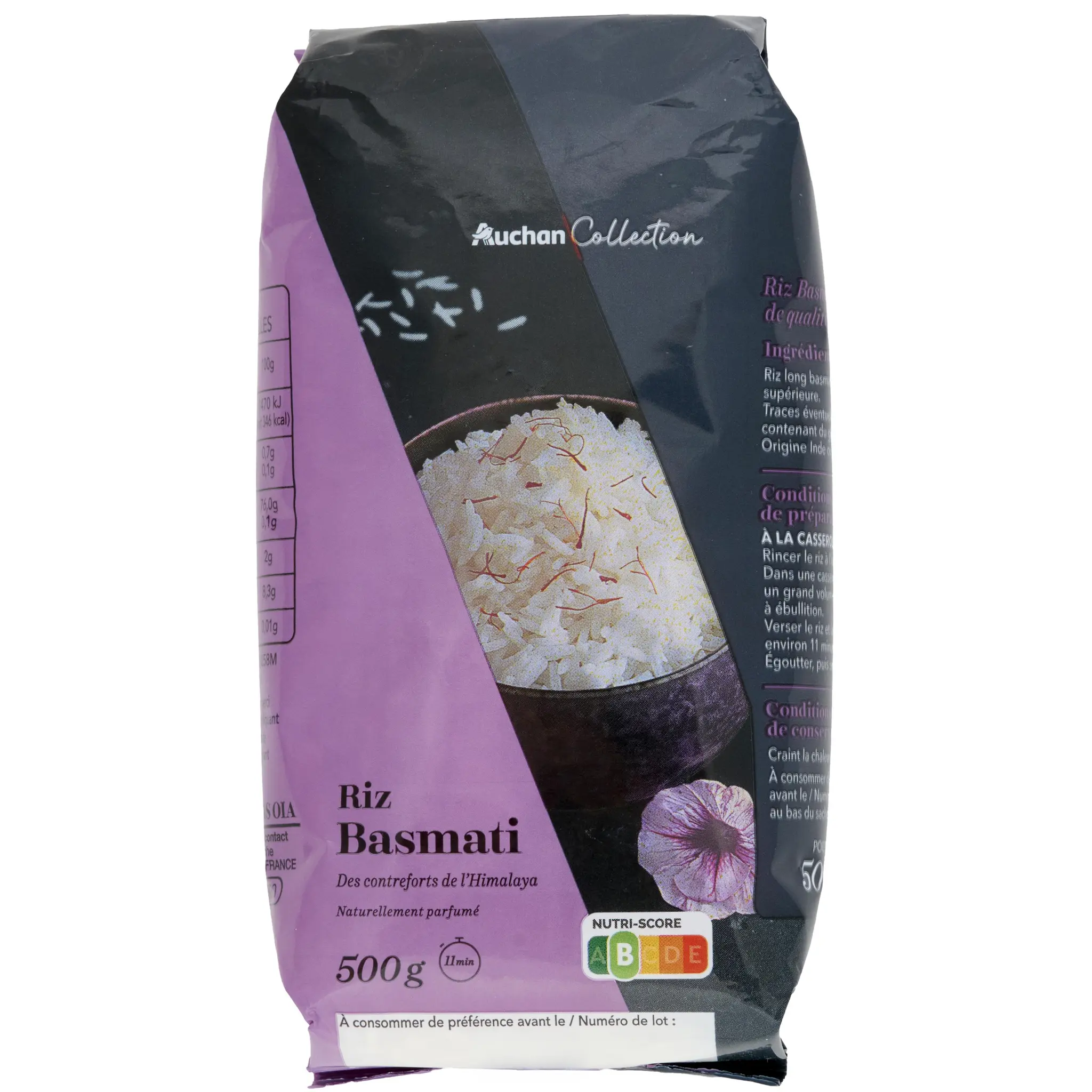 AUCHAN COLLECTION Riz Basmati d'Himalaya