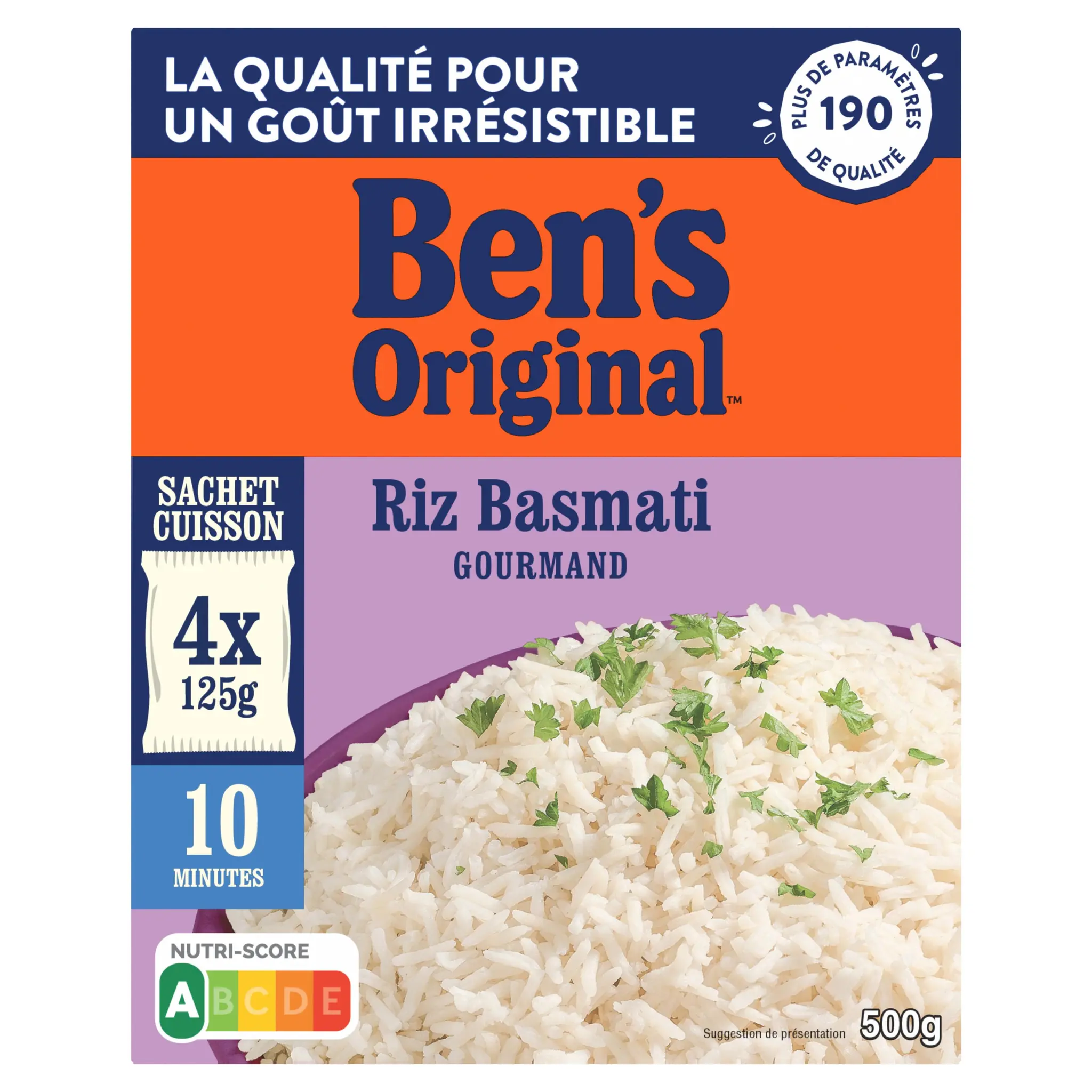 BEN'S ORIGINAL Riz basmati cuisson rapide sachet cuisson