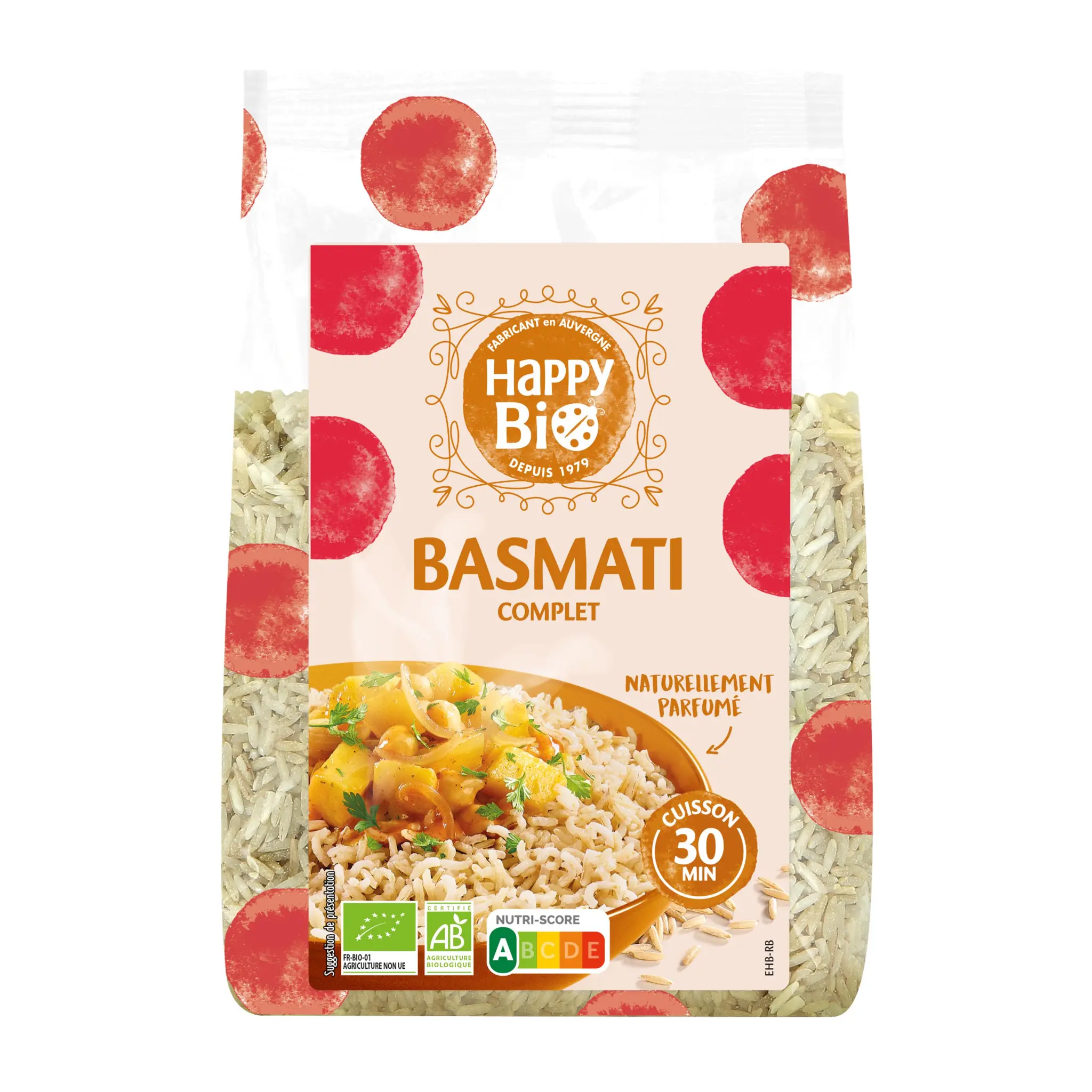 HAPPY BIO Riz basmati complet