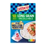 LUSTUCRU Riz long grain incollable sachets cuisson prêt en 10min