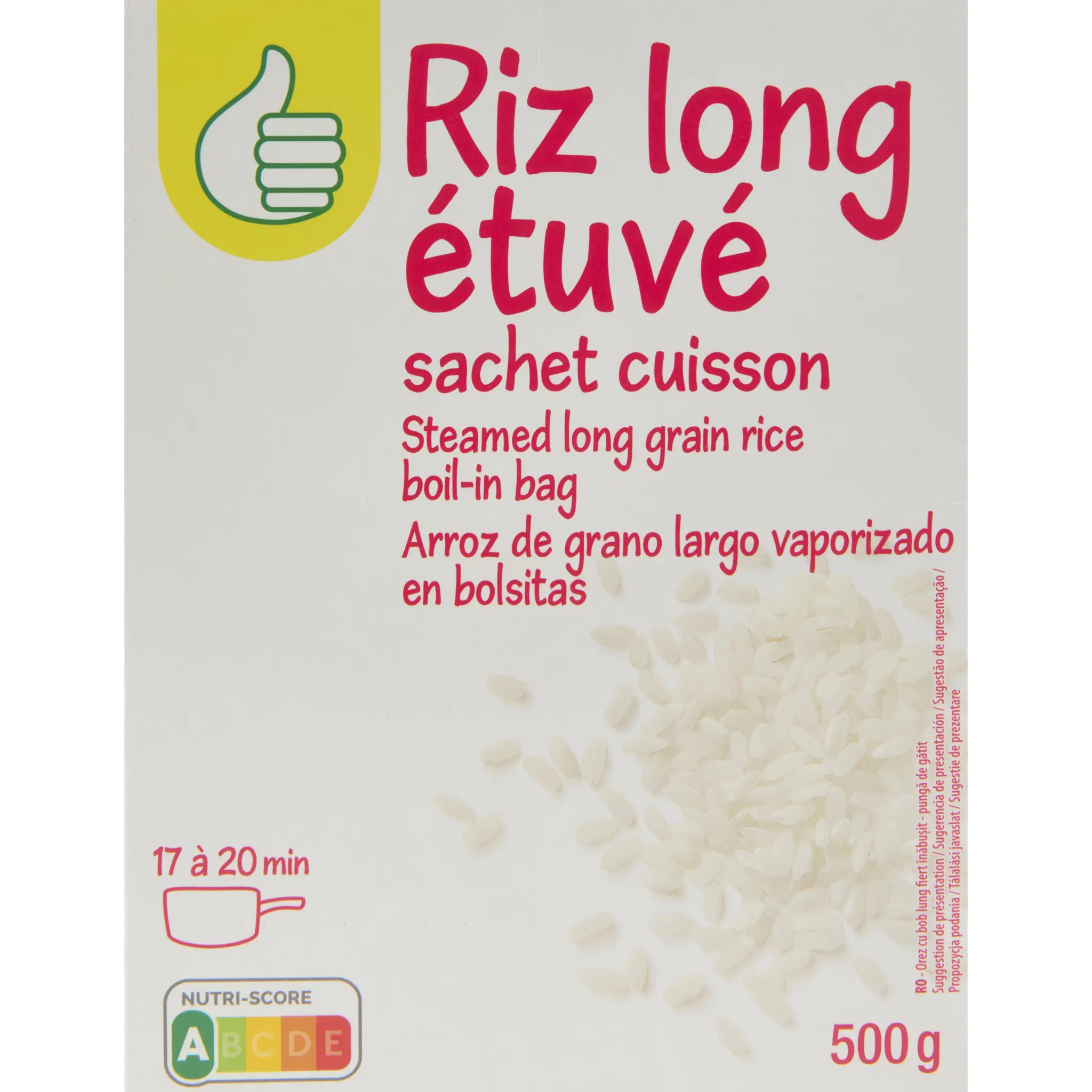 POUCE Riz long étuvé sachet cuisson