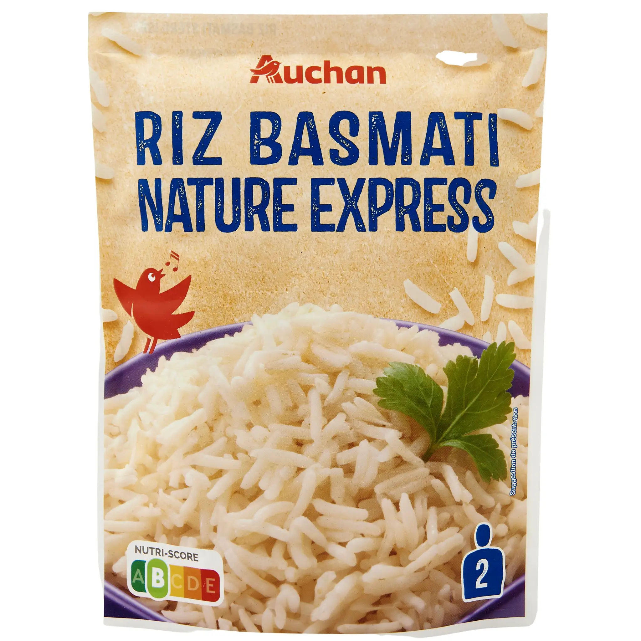 AUCHAN Riz basmati nature sachet express