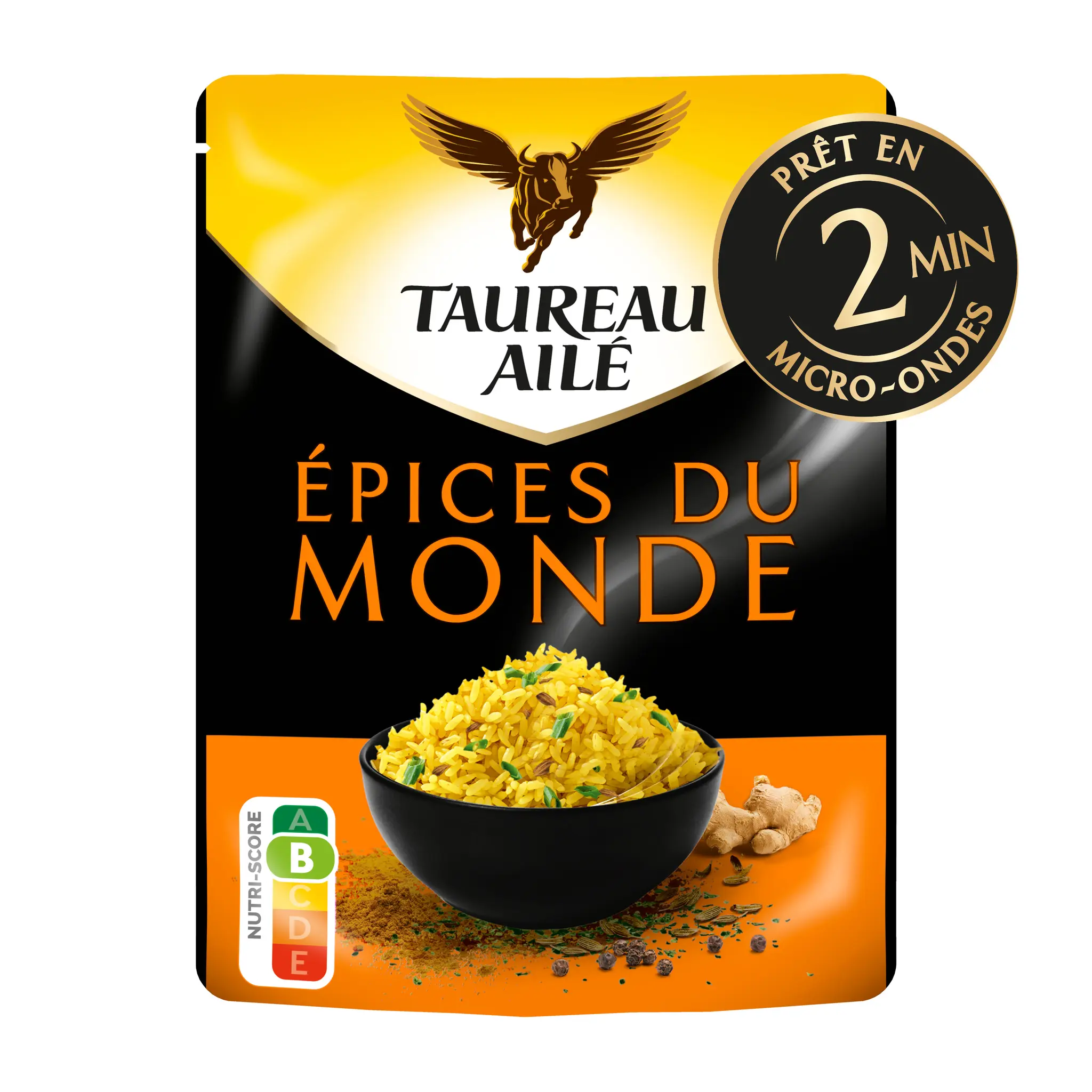TAUREAU AILE Riz Basmati épice du monde sachet express
