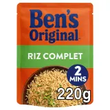 BEN'S ORIGINAL Riz complet cuisson rapide en 2 min sachet express