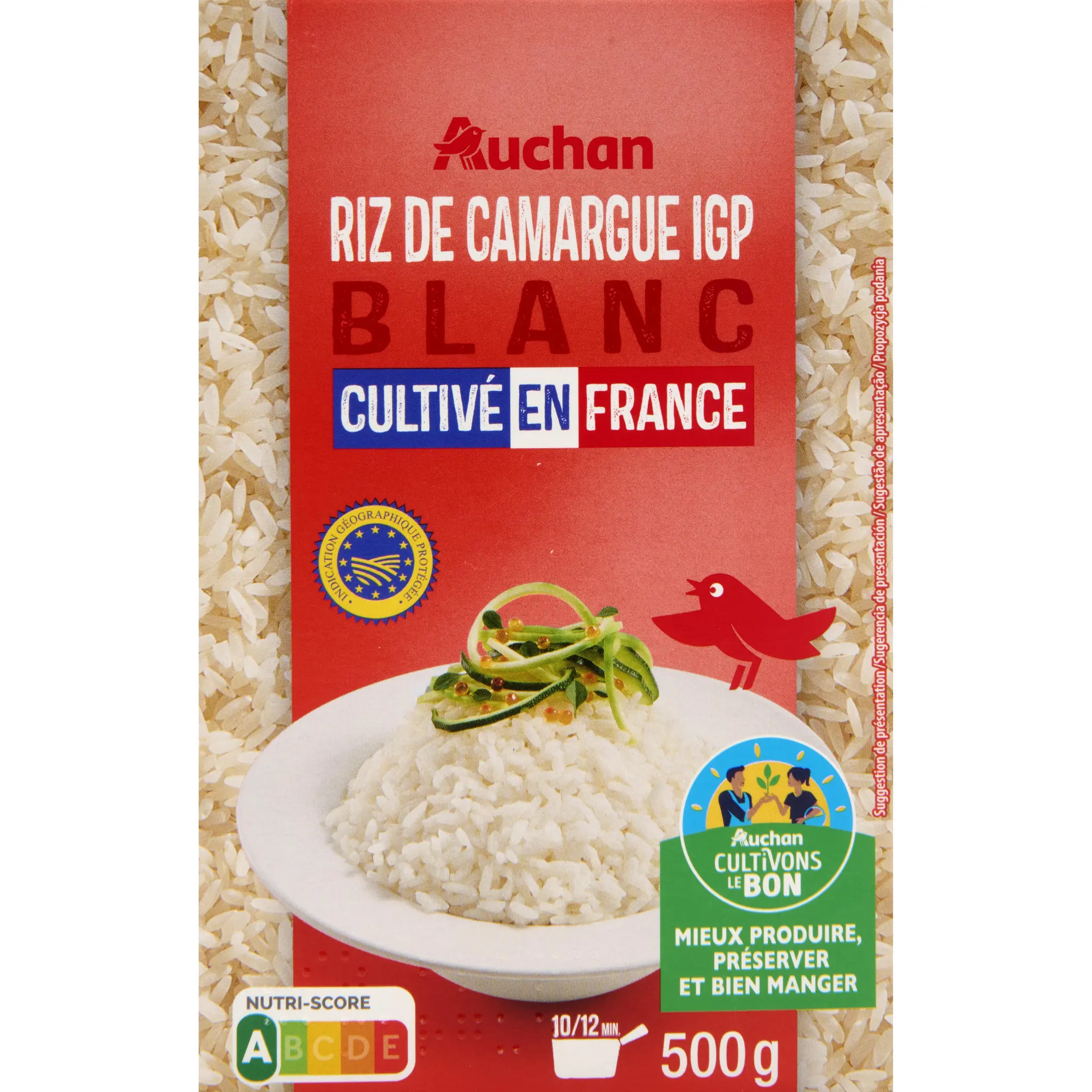 AUCHAN CULTIVONS LE BON Riz blanc de Camargue IGP cultivé en France
