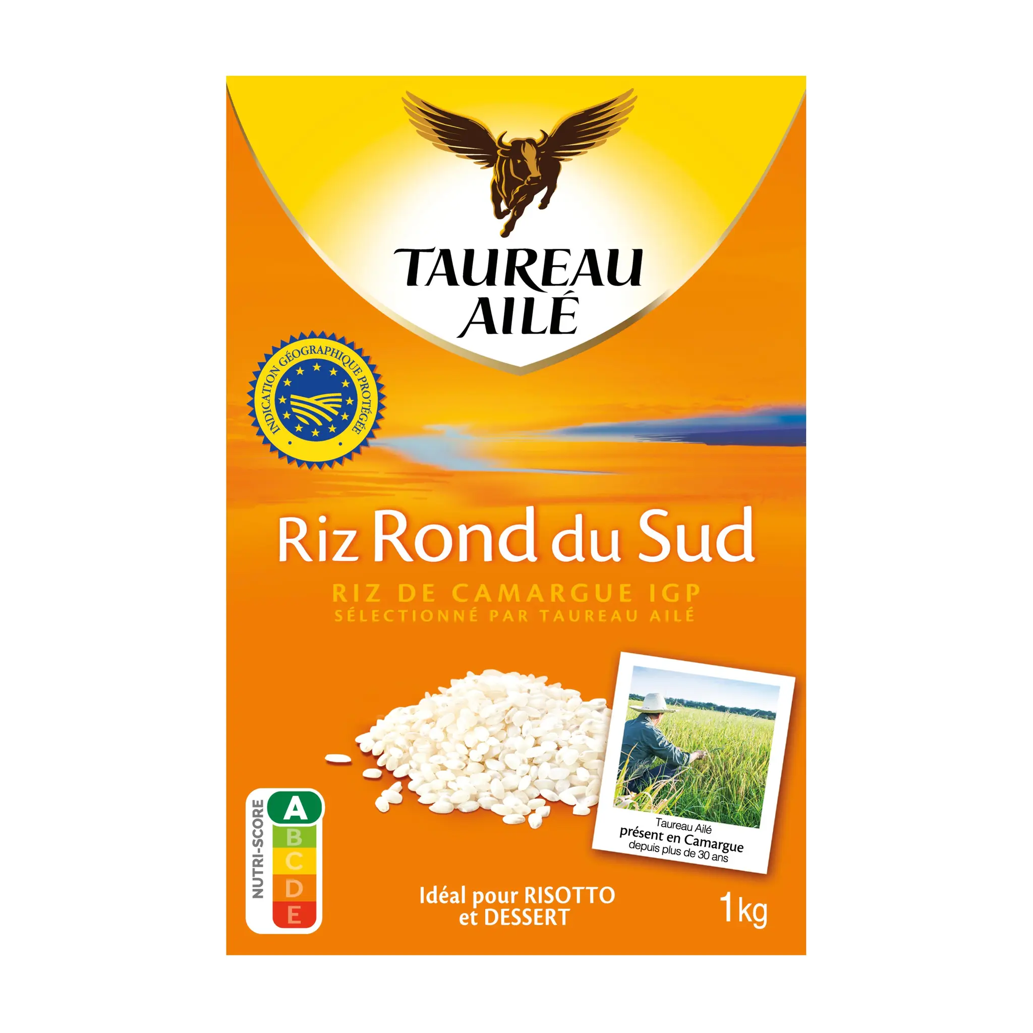 TAUREAU AILE Riz rond de qualité supérieure IGP de camargue