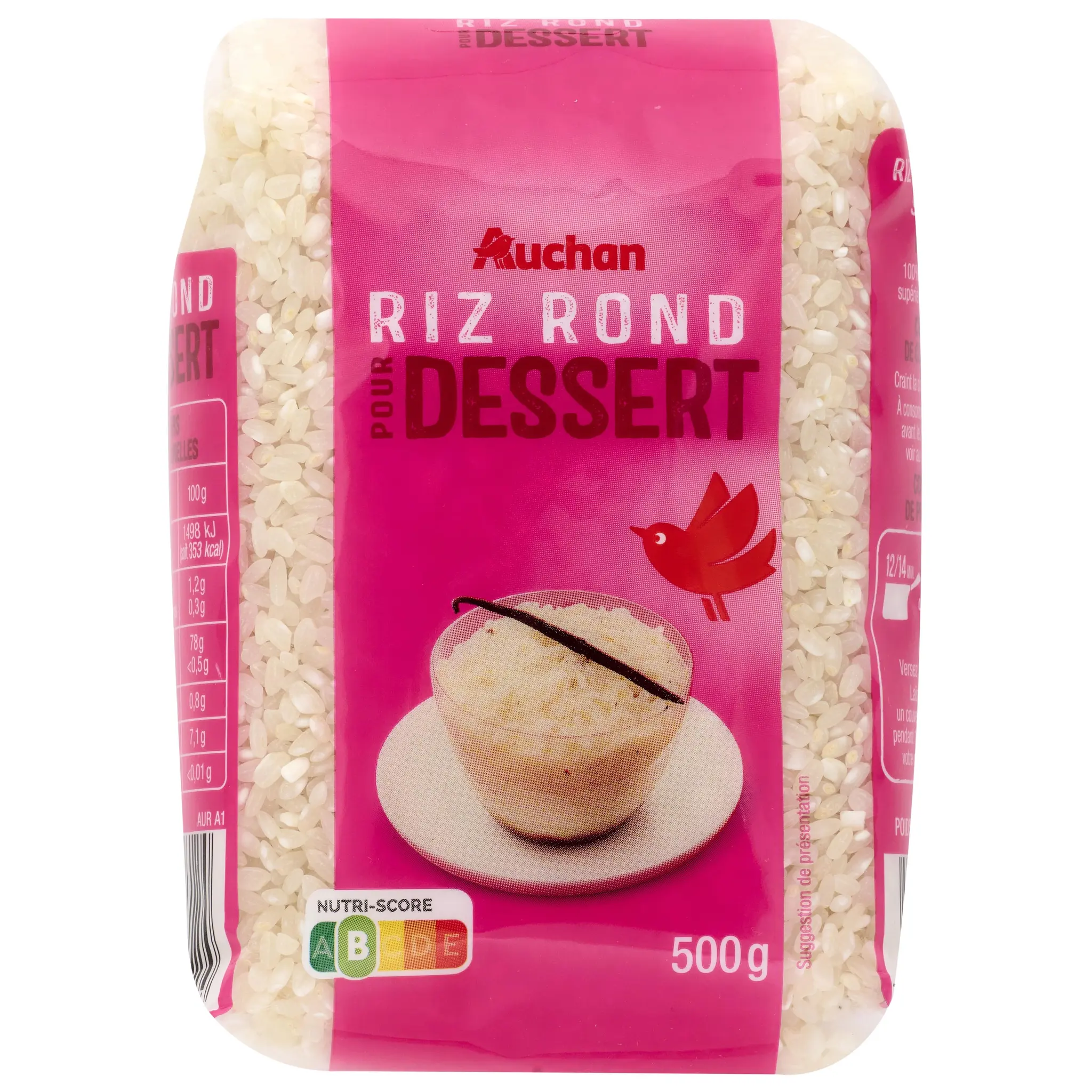 AUCHAN Riz rond dessert