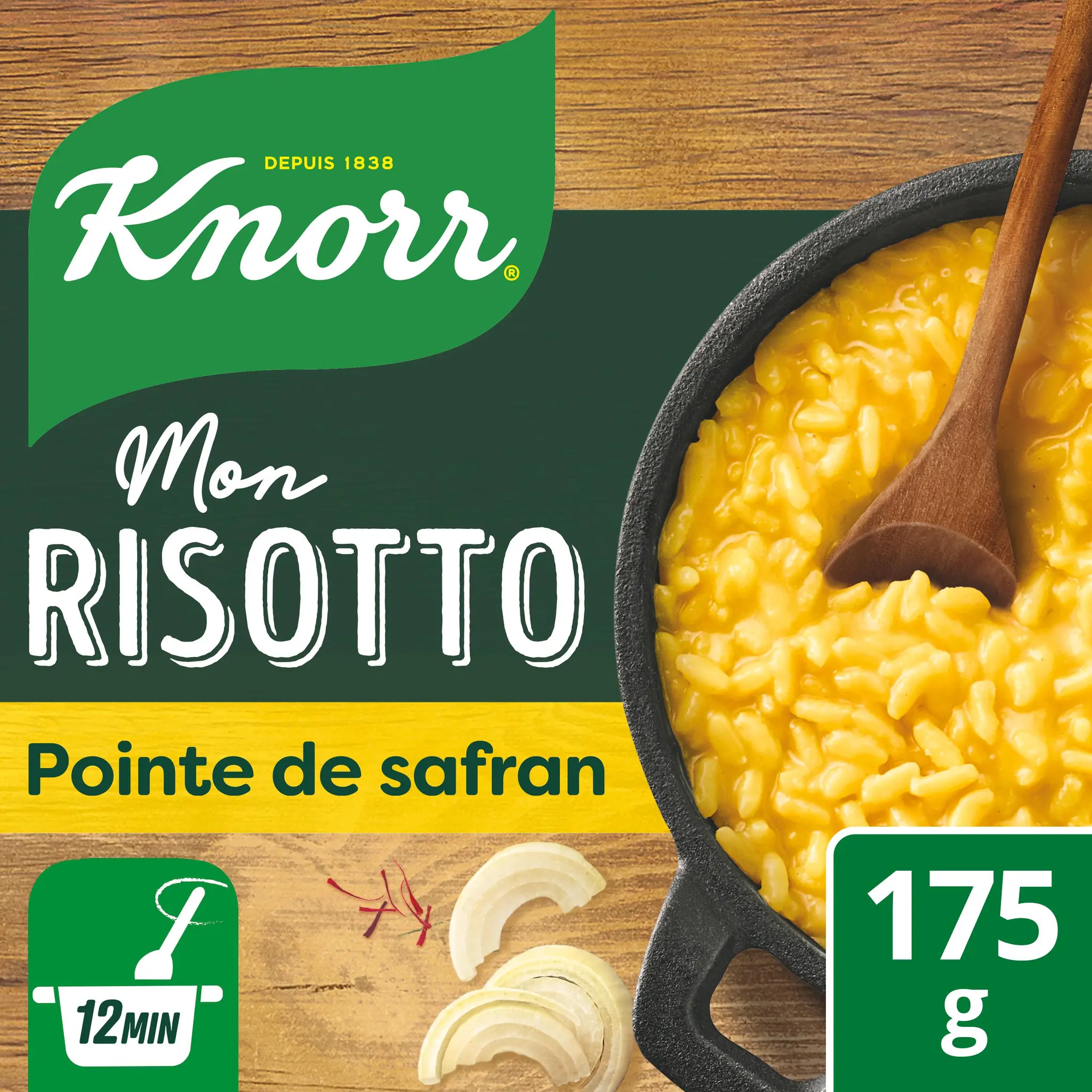 KNORR Riz Risotto avec pointe de safran cuisson 12min sachet