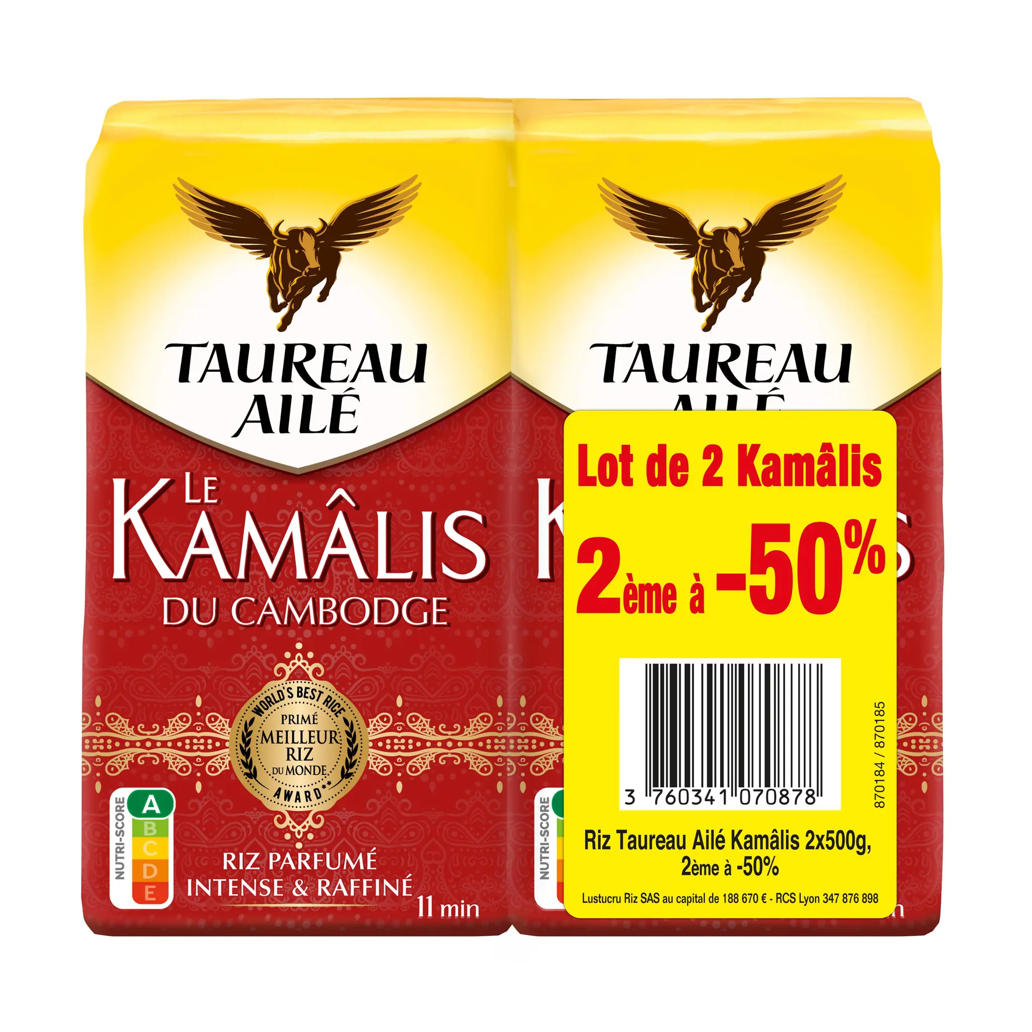 TAUREAU AILE Riz Le Kamâlis du Cambodge parfumé