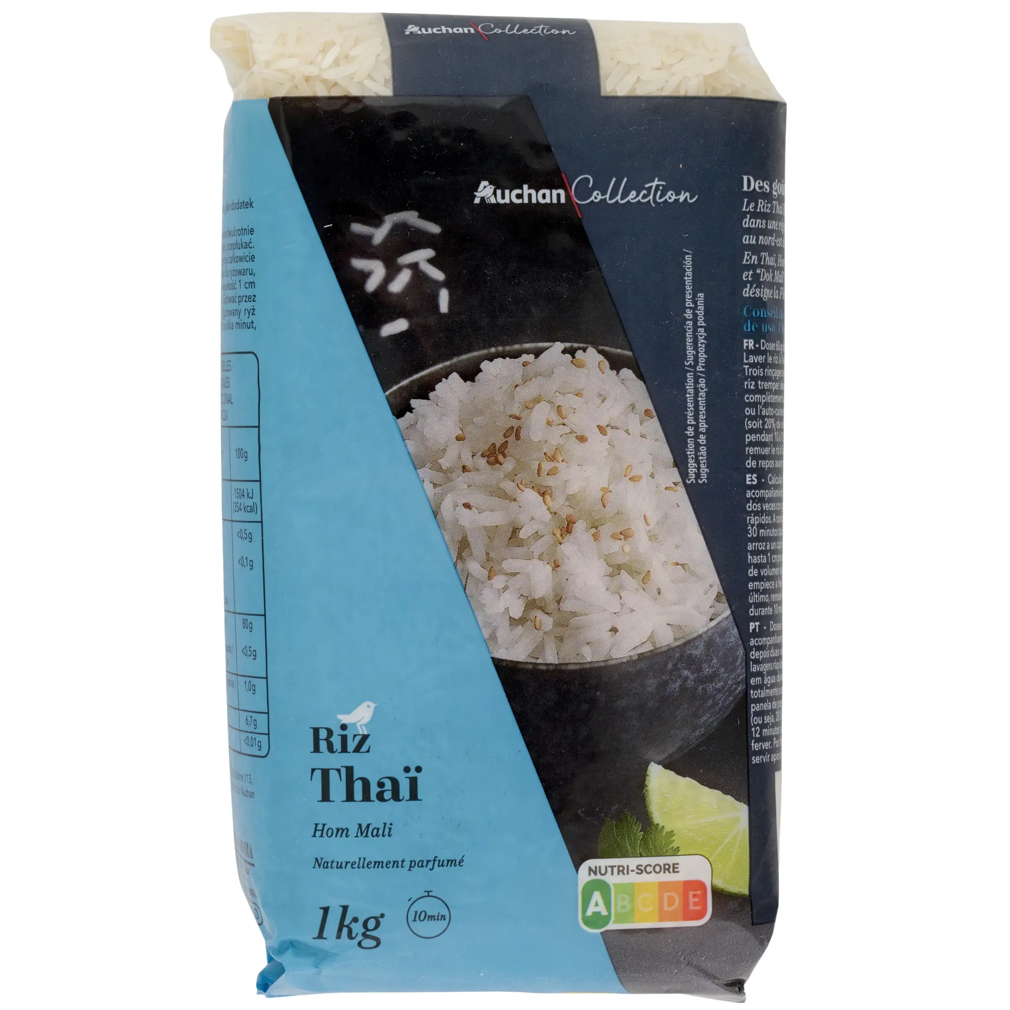 AUCHAN COLLECTION Riz parfumé thaï prêt en 10min
