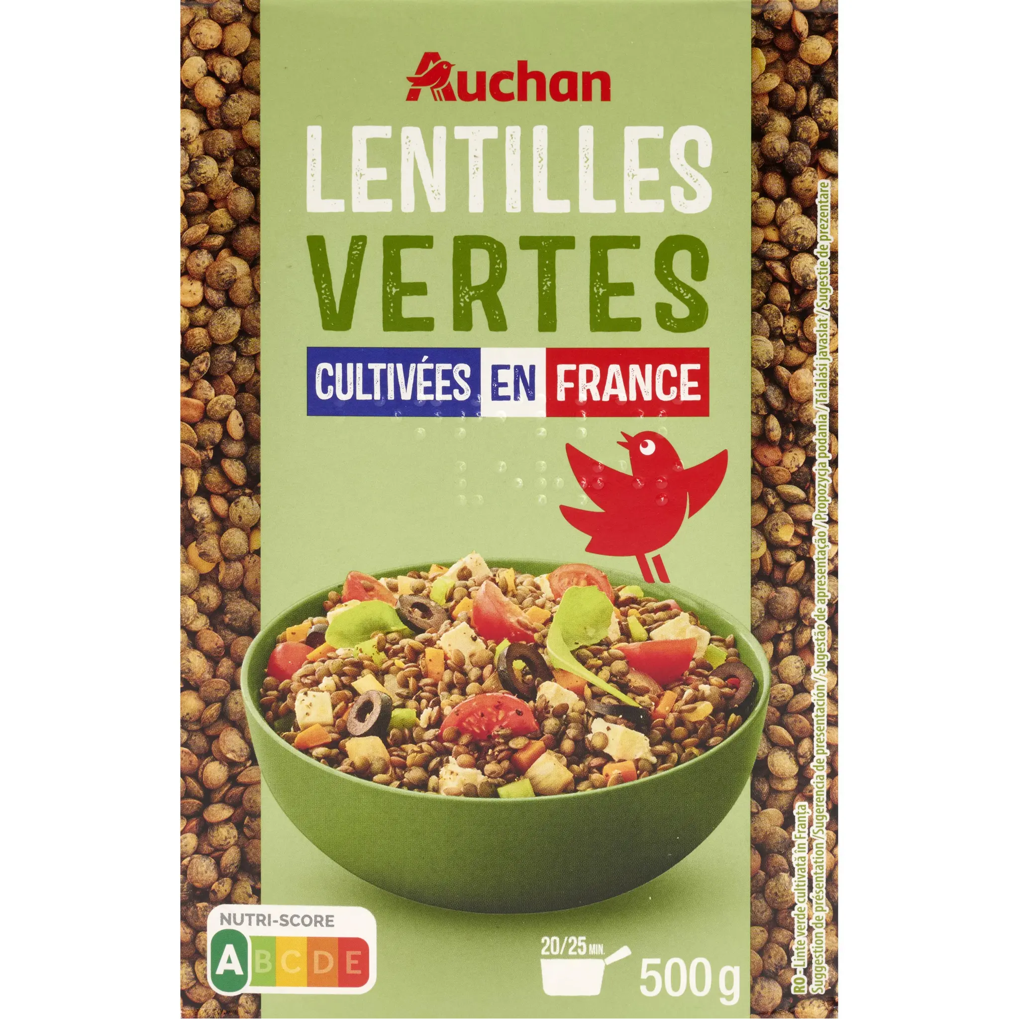 AUCHAN Lentilles vertes