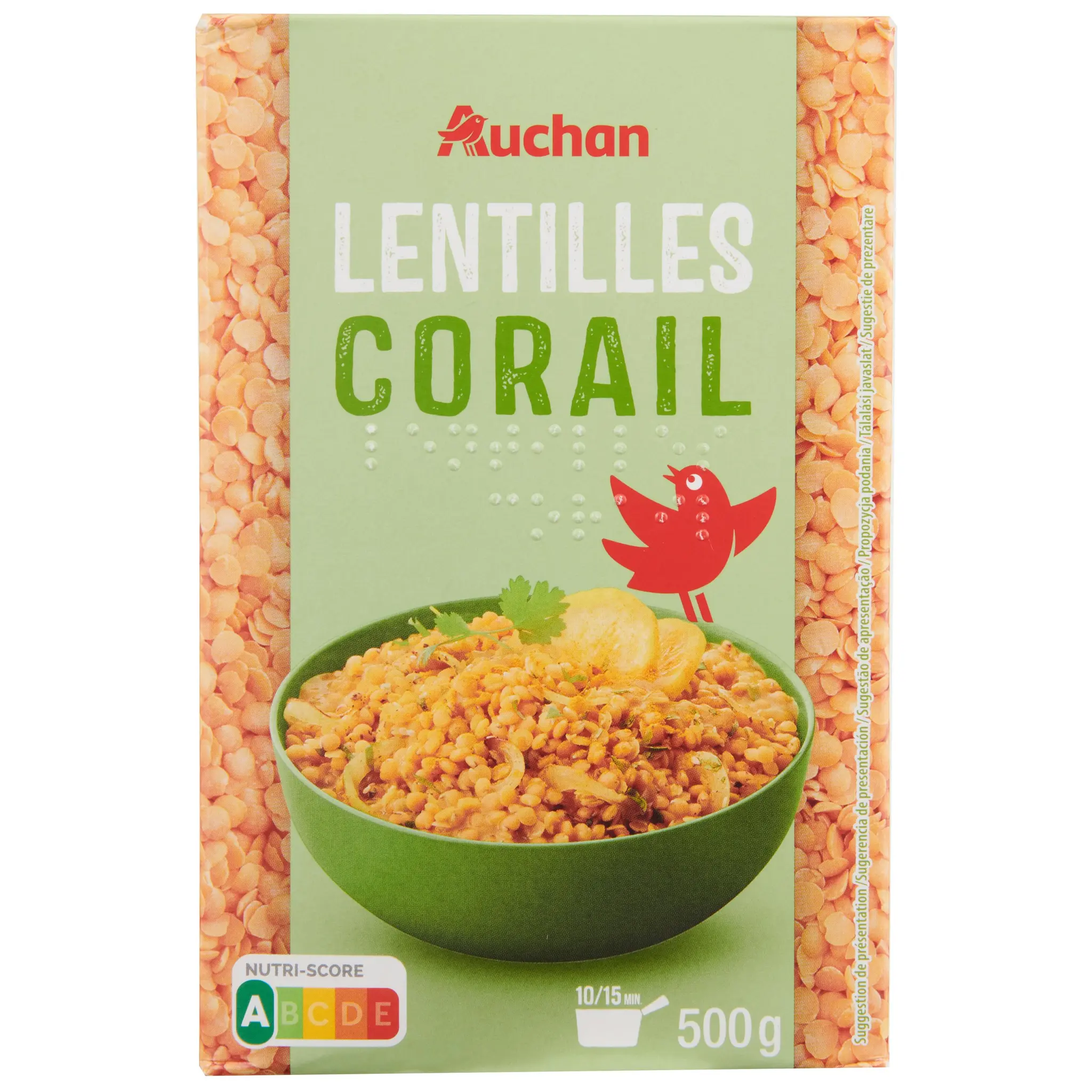 AUCHAN Lentilles corail