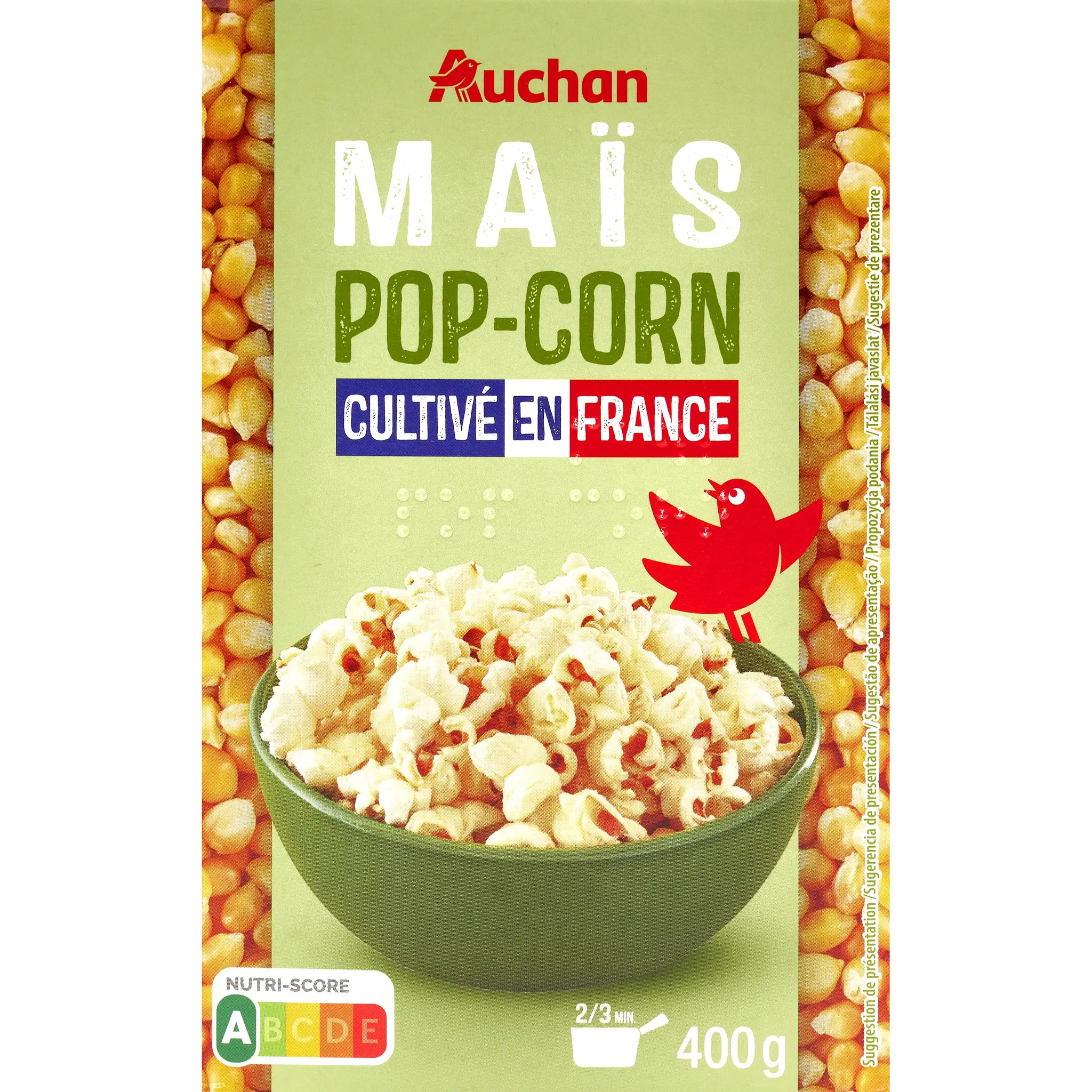 AUCHAN Maïs pour pop-corn cultivé en France