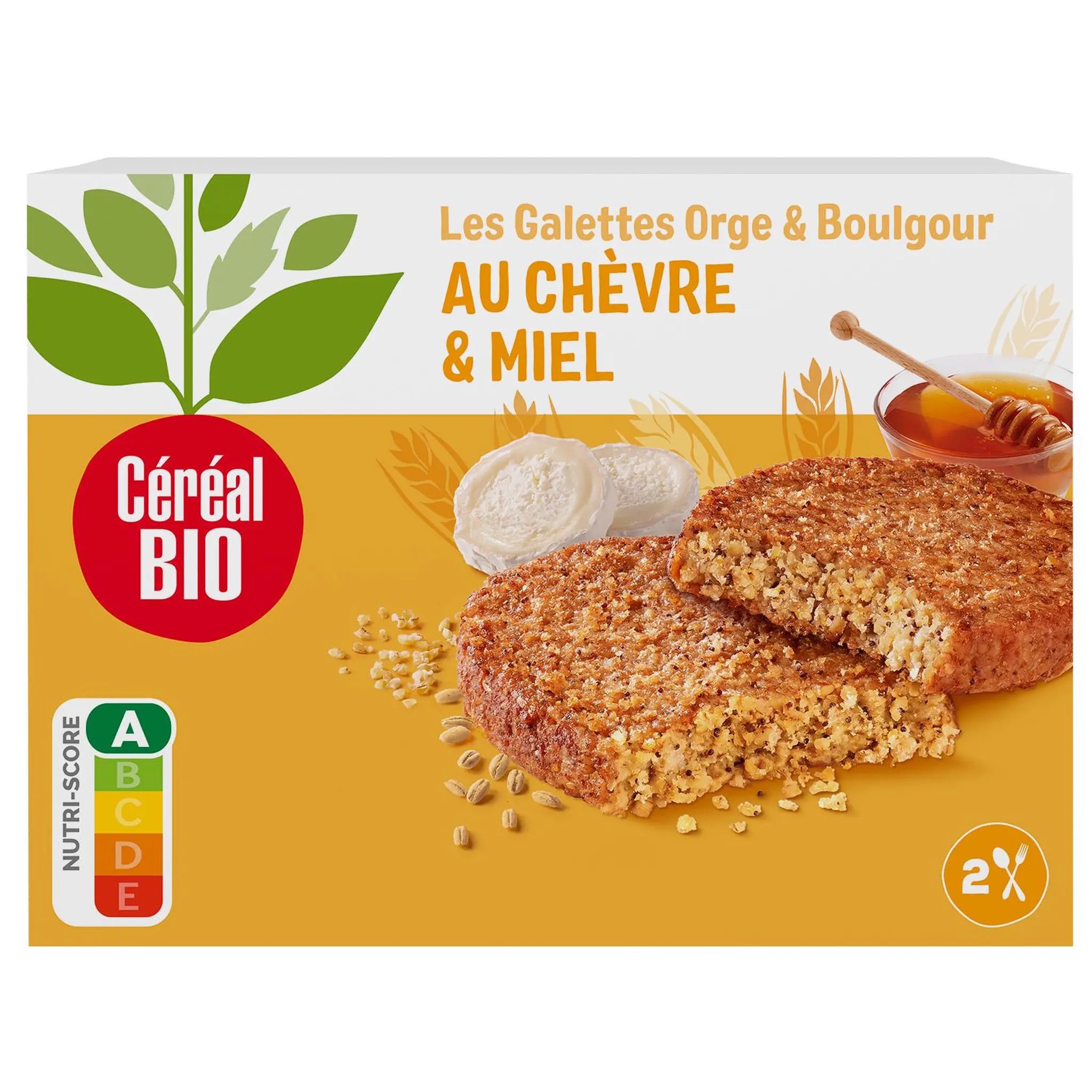 CÉRÉAL BIO Galettes orge et boulgour au chèvre et miel bio