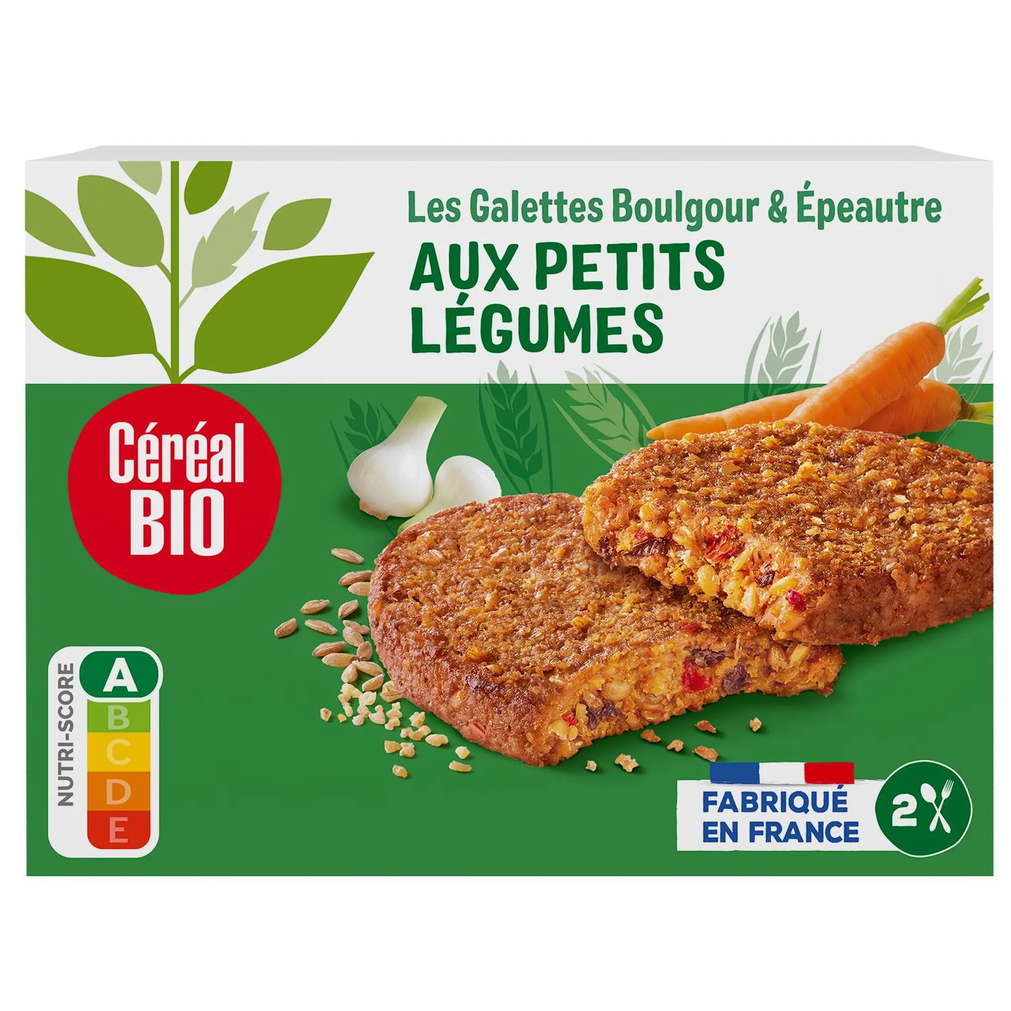 CÉRÉAL BIO Galettes épeautre et boulgour aux petits légumes
