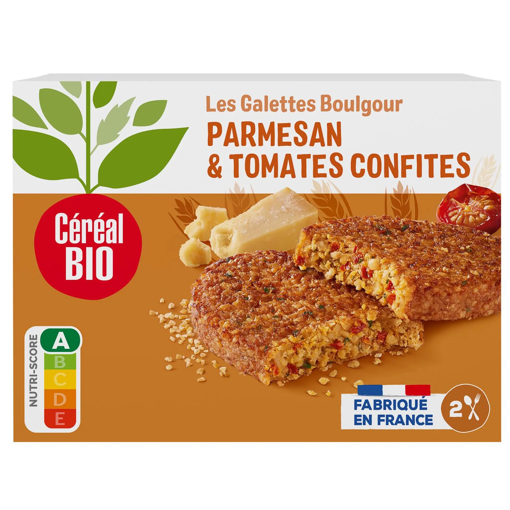 CÉRÉAL BIO Galettes boulgour au parmesan et tomates confites bio