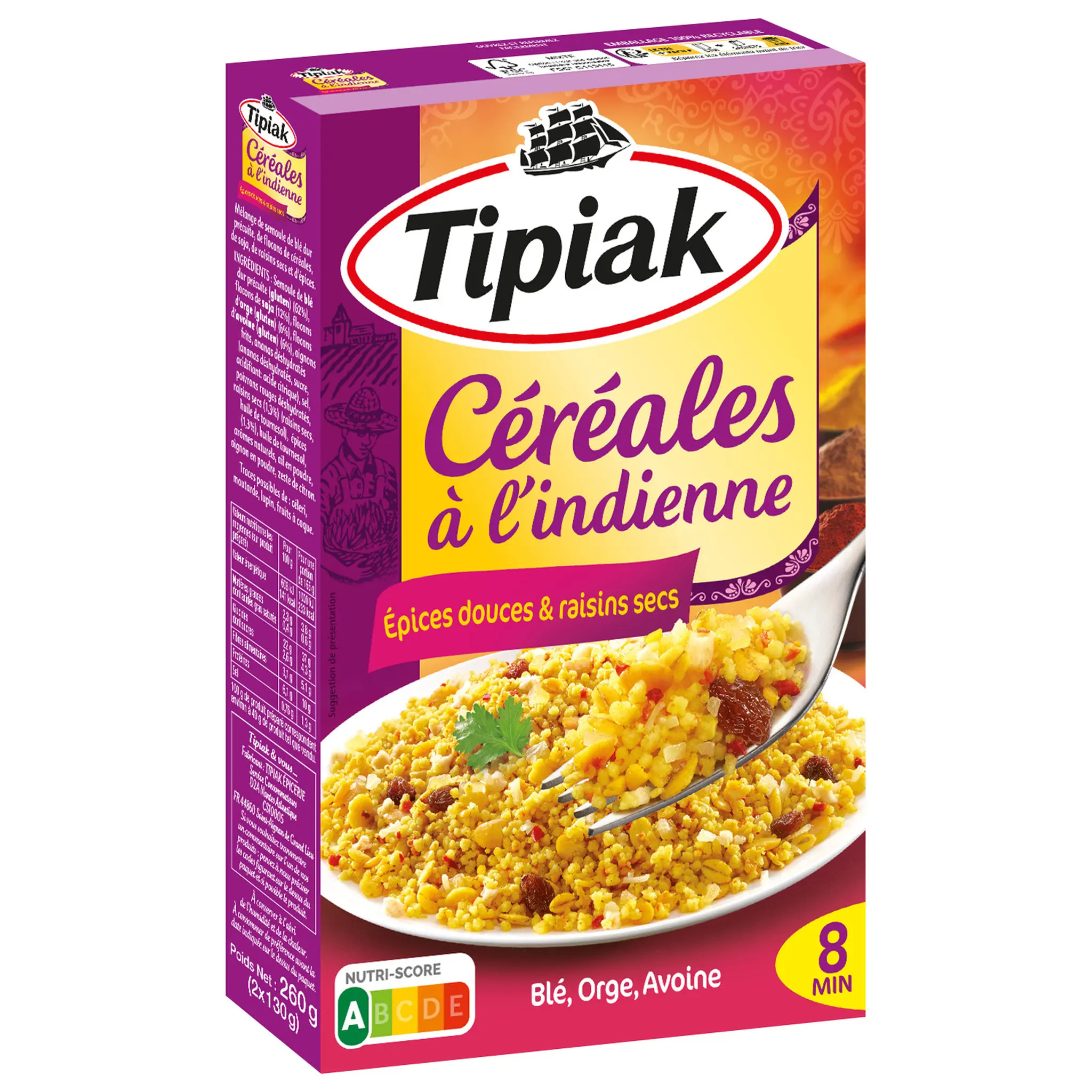 TIPIAK Céréales à l'indienne