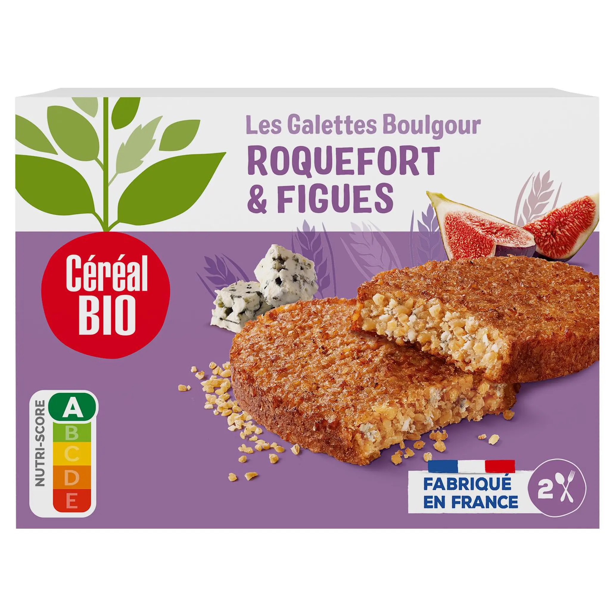 CÉRÉAL BIO Galettes de boulgour au roquefort et figues bio