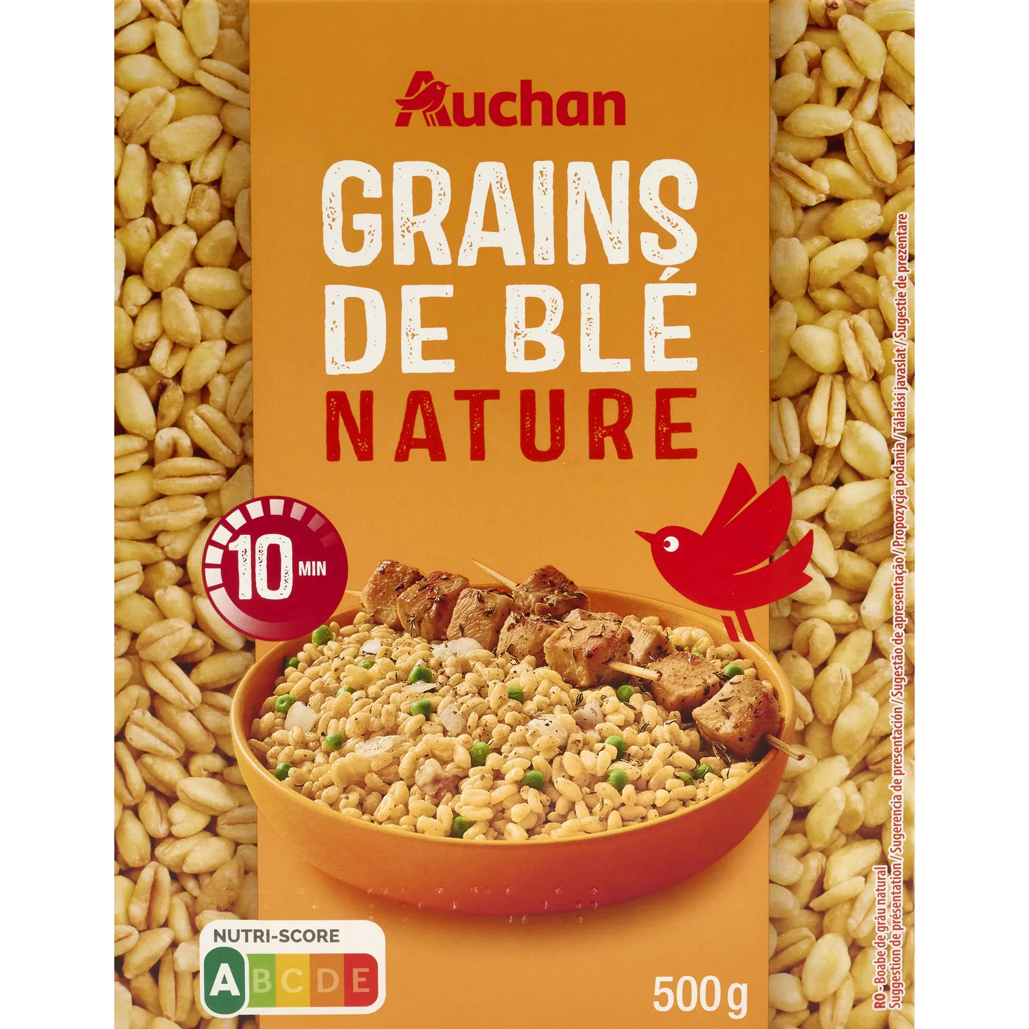 AUCHAN Grains de blé nature