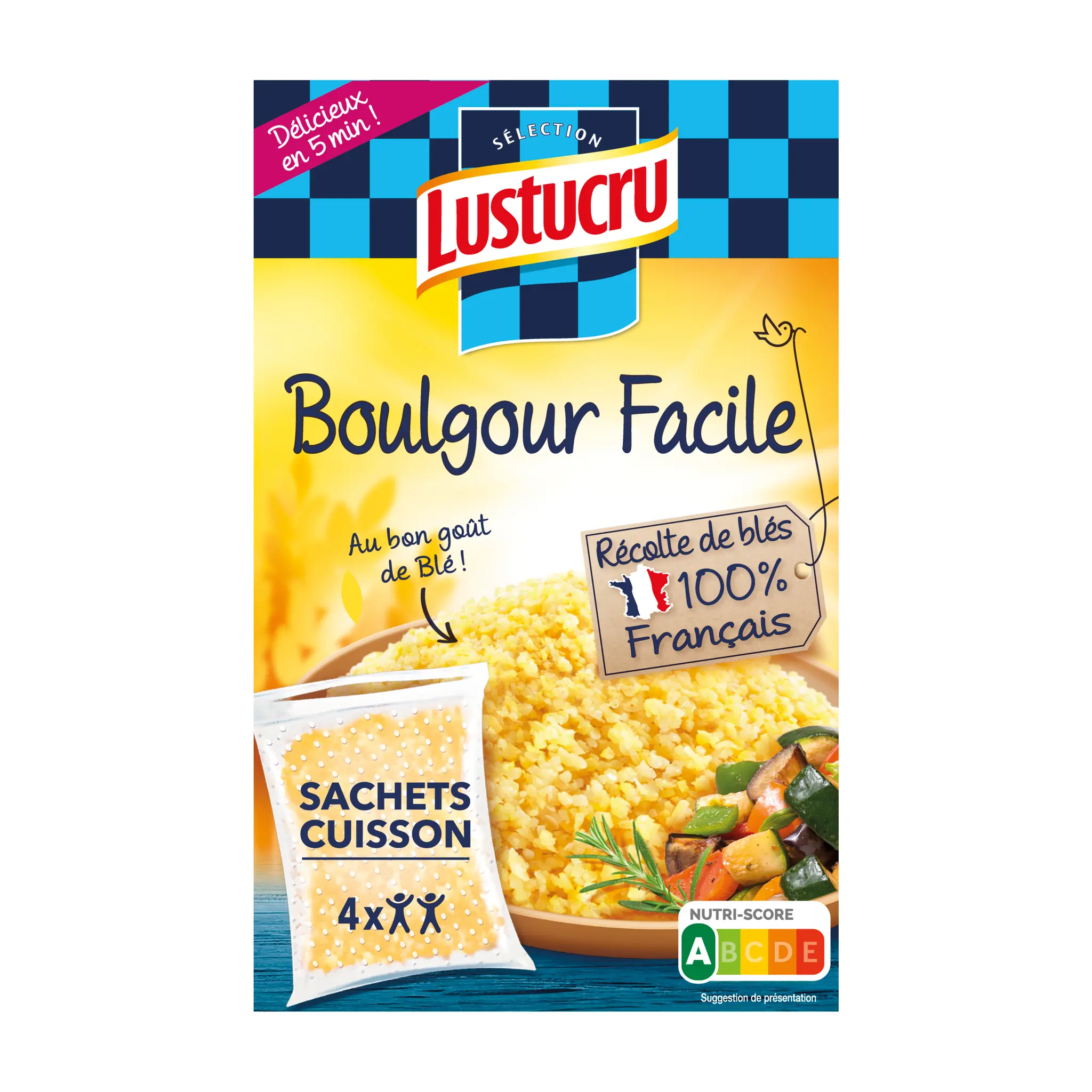 LUSTUCRU Boulgour facile en sachet cuisson rapide 5min