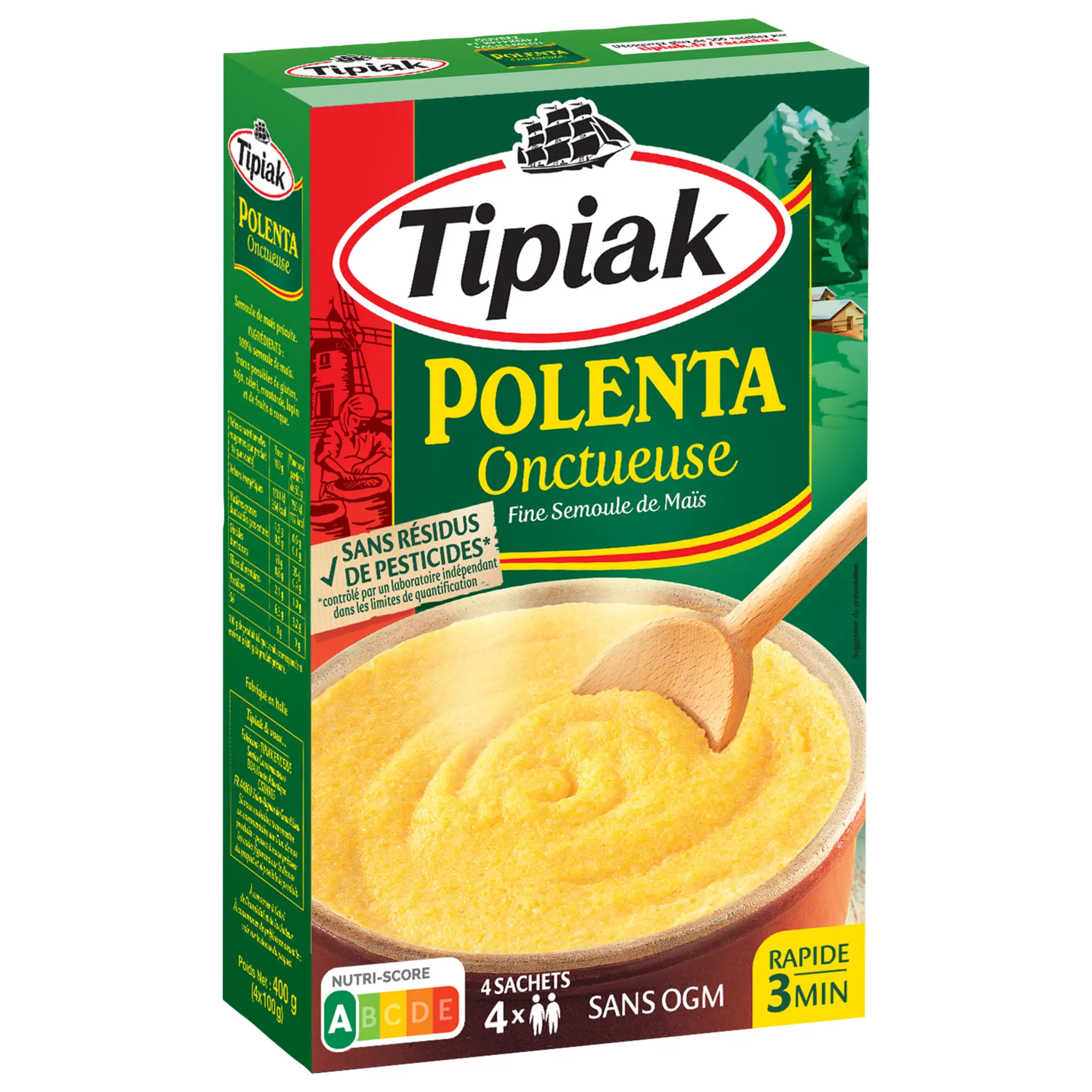 TIPIAK Polenta onctueuse cuisson rapide 3min