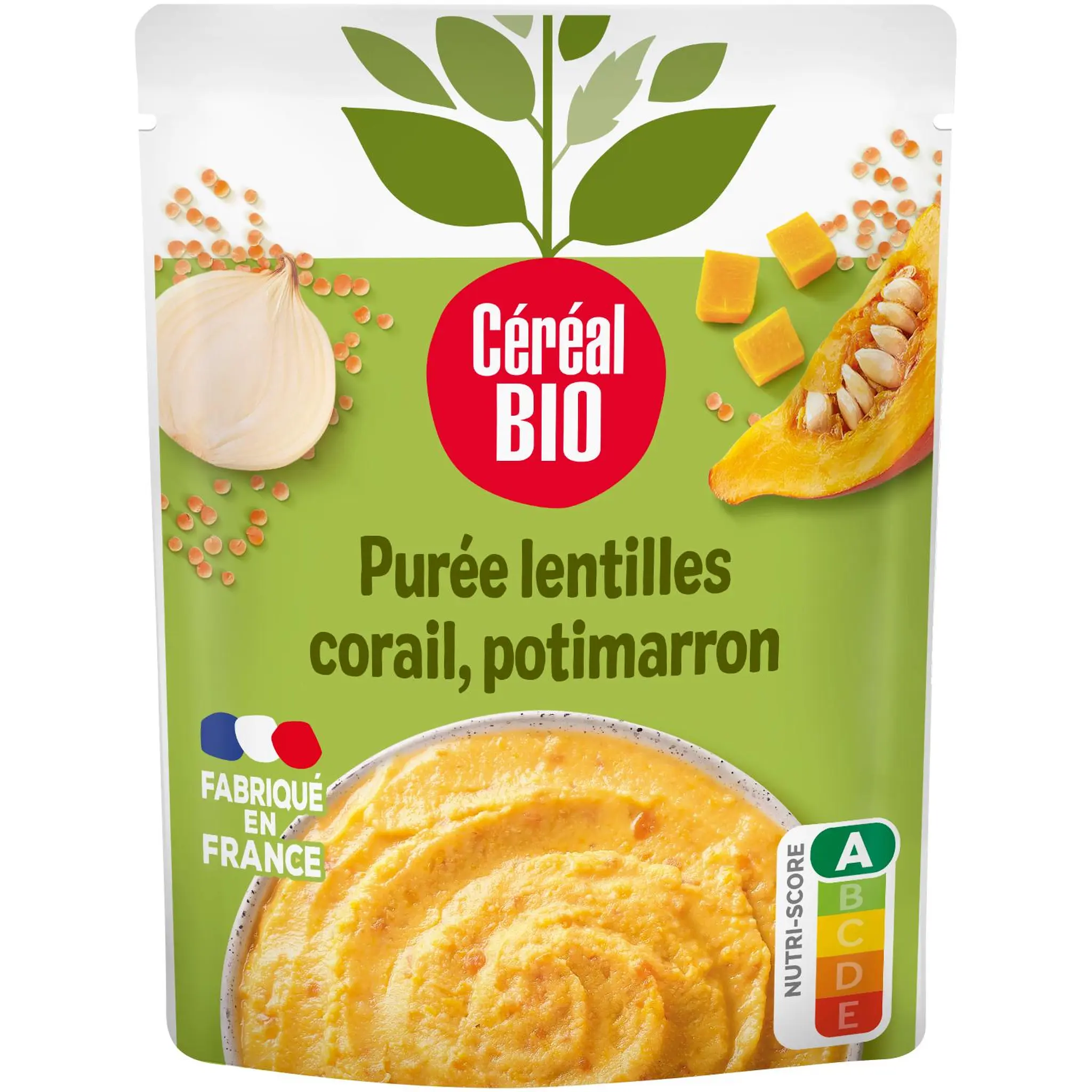 CÉRÉAL BIO Purée lentilles corail et potimarron sachet express