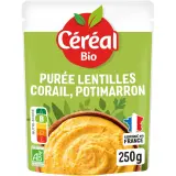 CÉRÉAL BIO Purée lentilles corail et potimarron sachet express