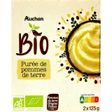 AUCHAN BIO Purée de pomme de terre nature