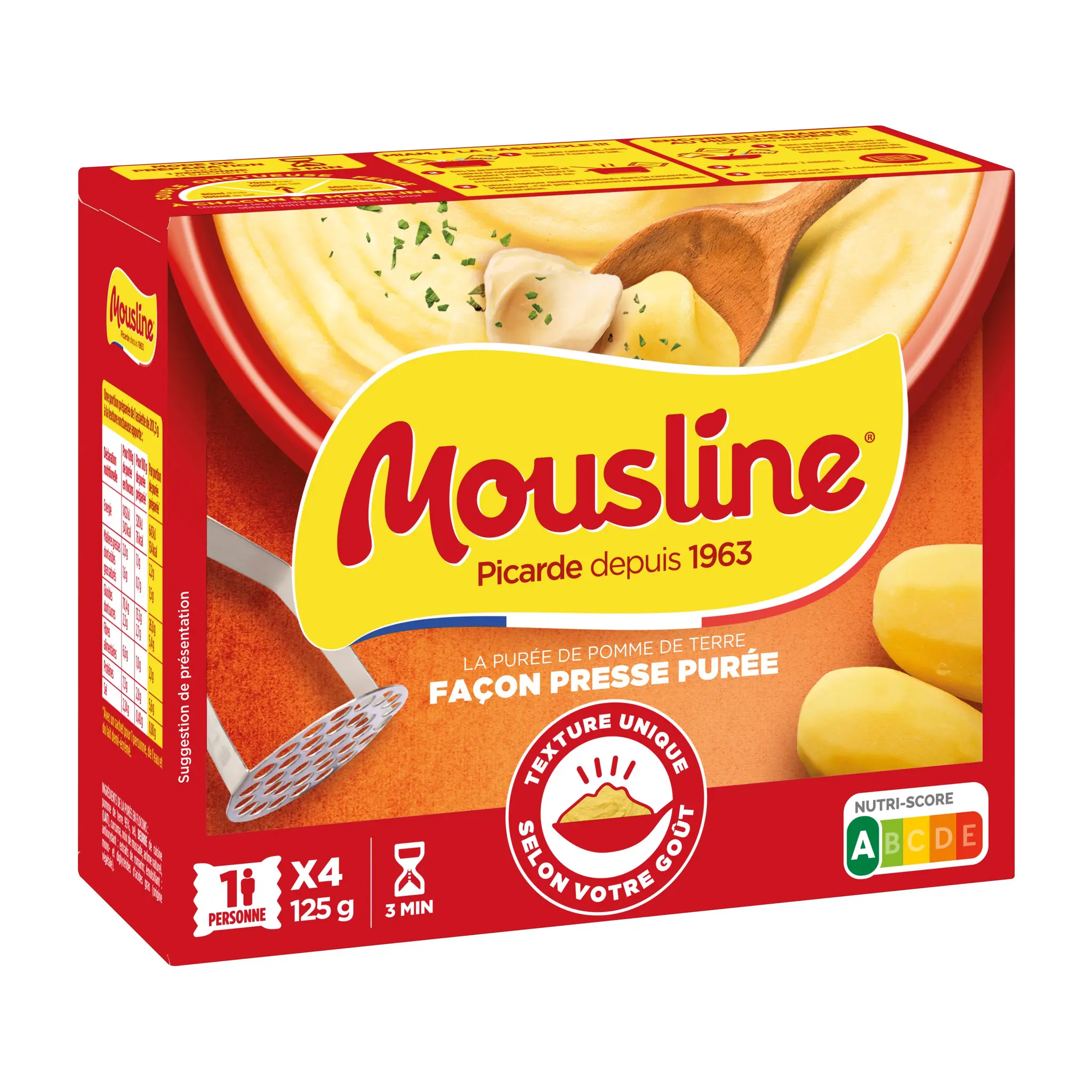 MOUSLINE Purée façon presse-purée en sachet