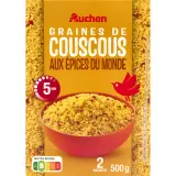 AUCHAN Couscous parfumé aux épices du monde prêt en 5min