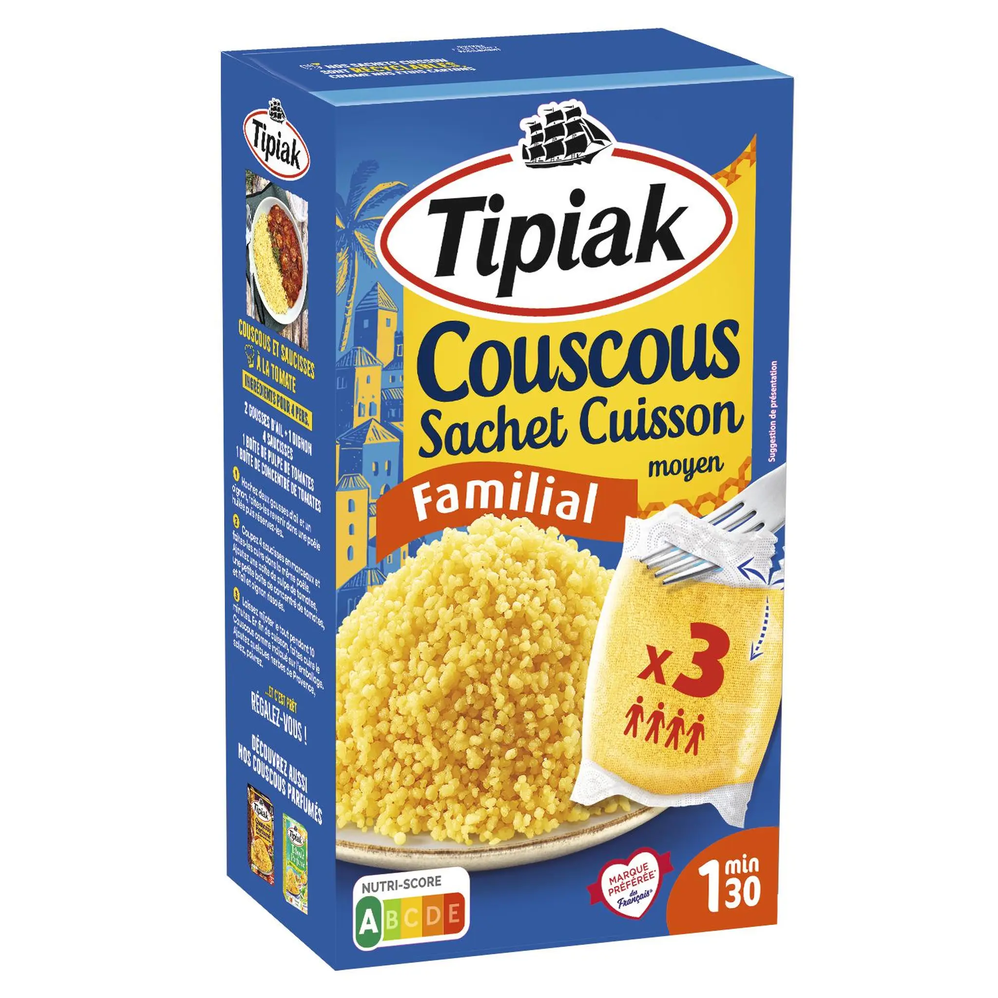 TIPIAK Couscous familial sachet cuisson