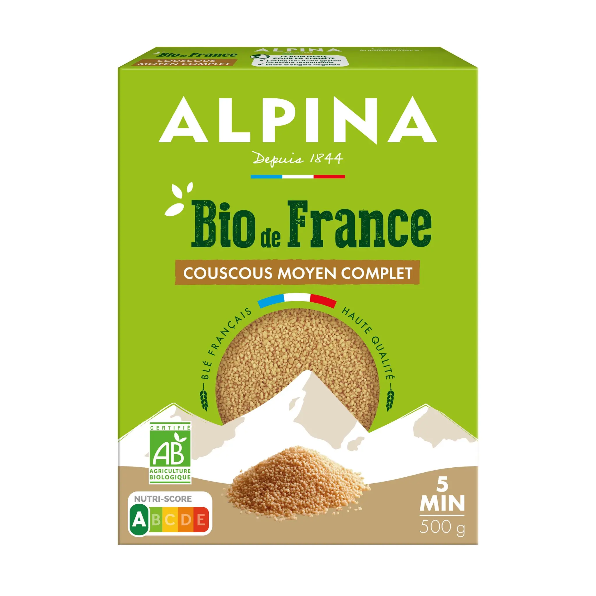ALPINA SAVOIE Couscous complet bio grains moyens