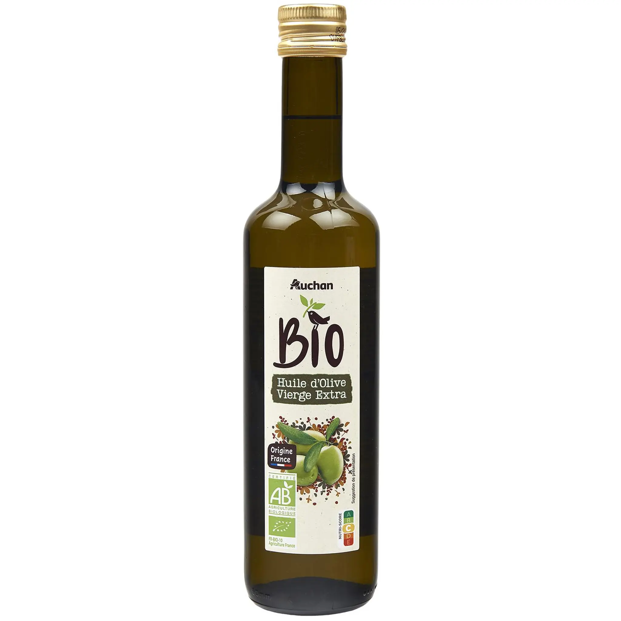 AUCHAN BIO CULTIVONS LE BON Huile d'olive vierge extra origine France