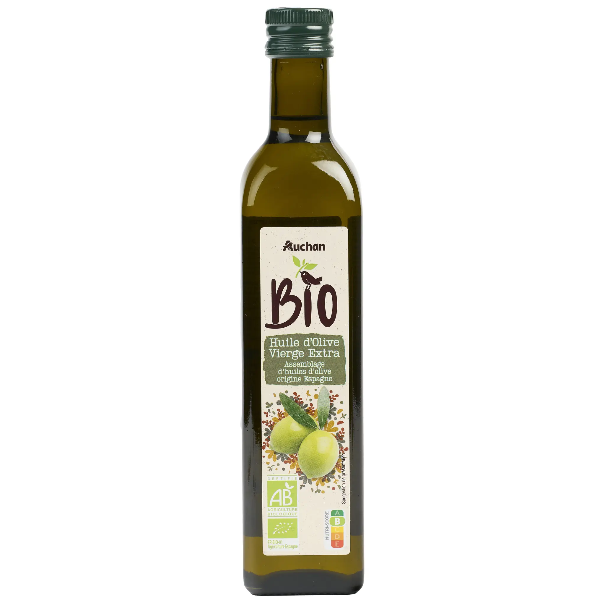 AUCHAN BIO Huile d'olive extra vierge