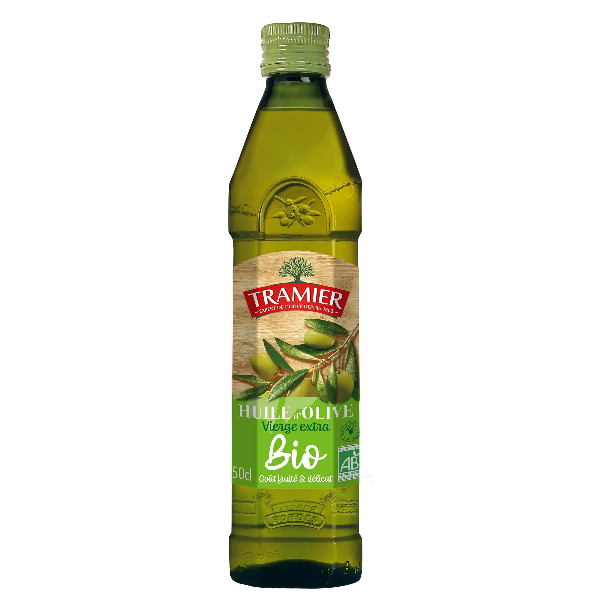 TRAMIER Huile d'olive bio vierge extra fruités et délicat