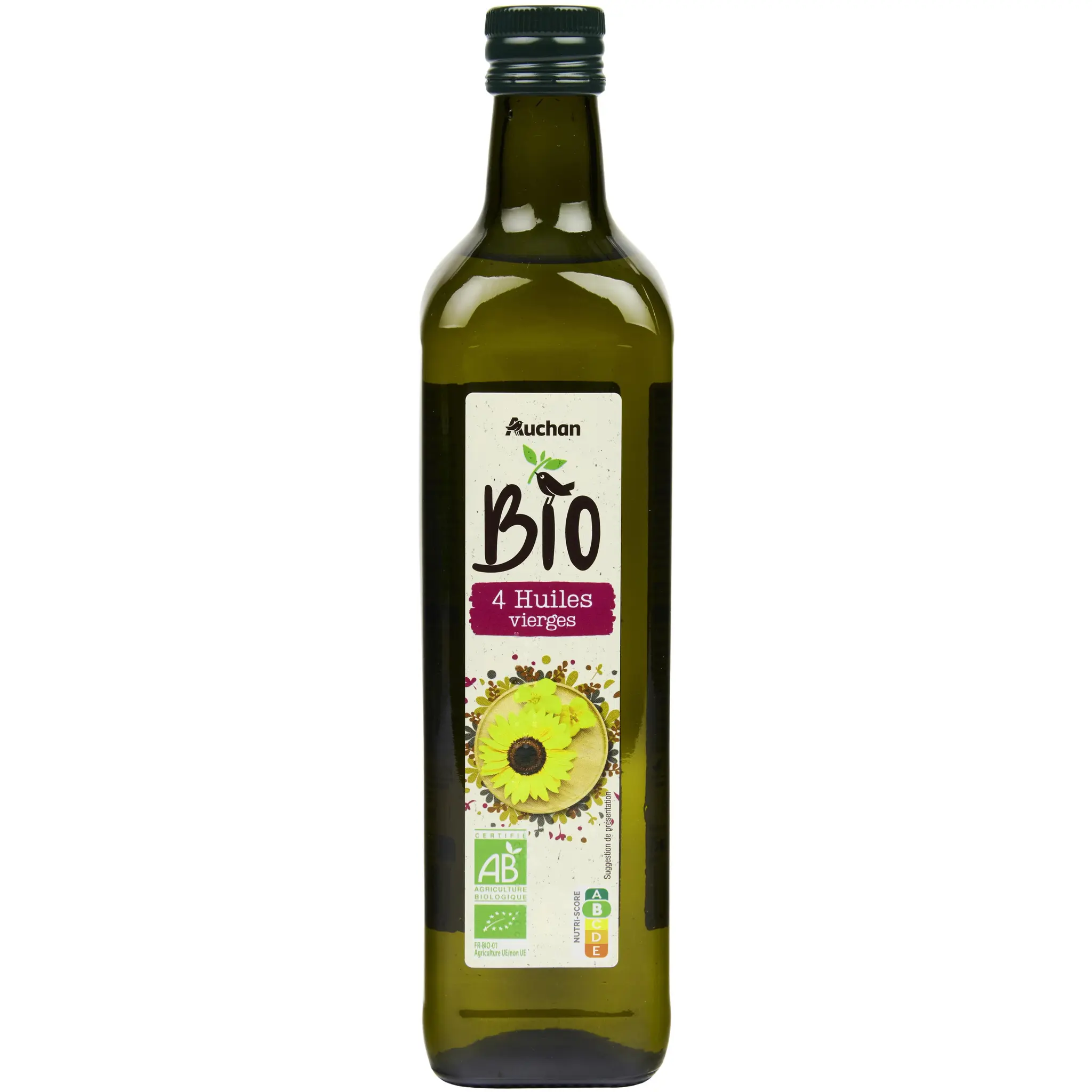 AUCHAN BIO Mélange de 4 huiles vierges végétales