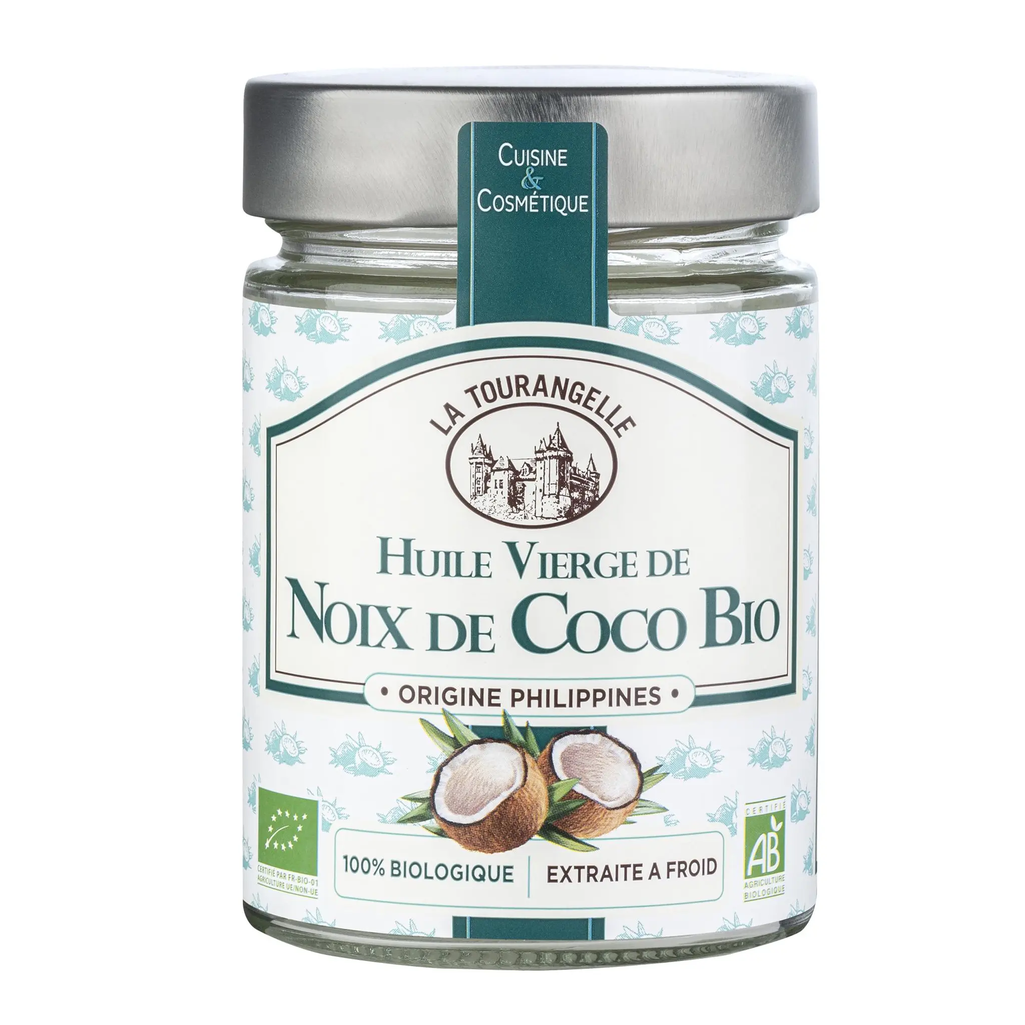 LA TOURANGELLE Huile vierge de noix de coco bio cuisine et cosmétique