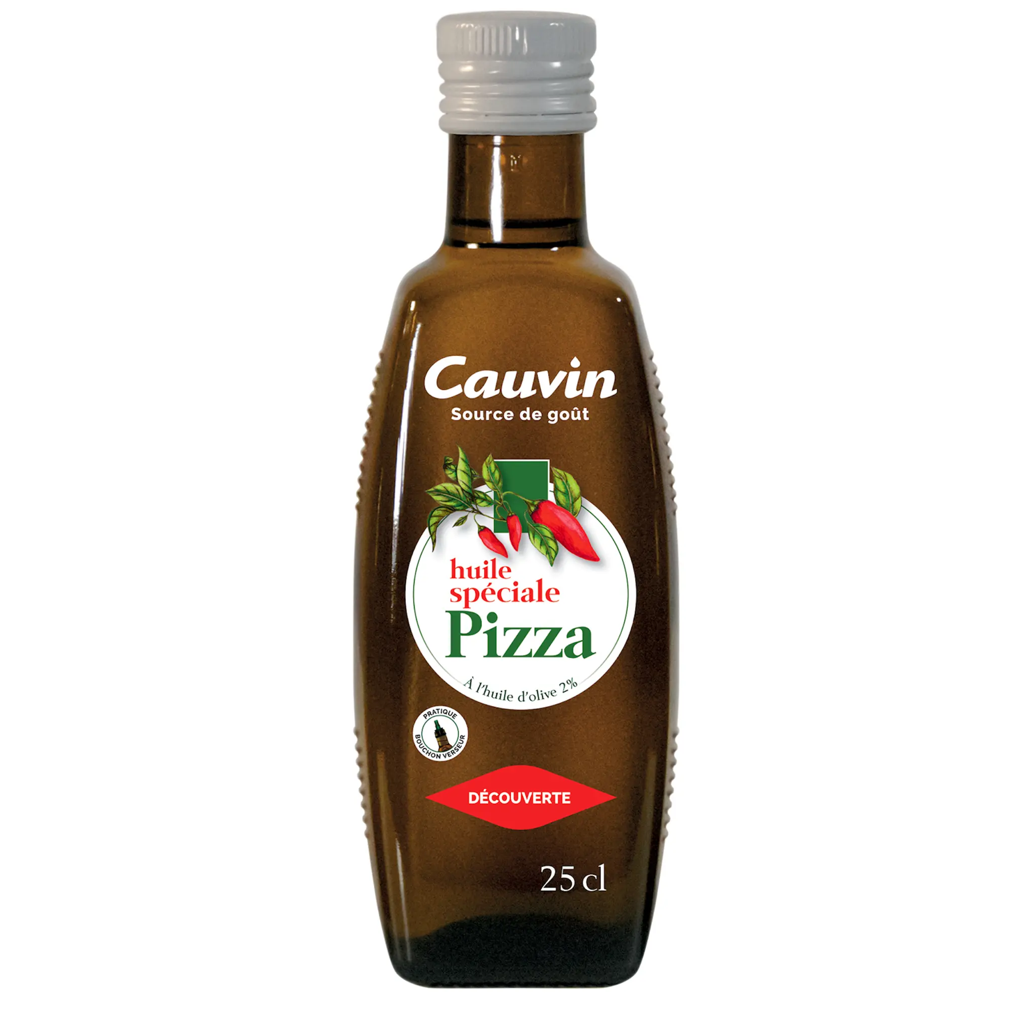 CAUVIN Huile pimentée spéciale pizza à l'huile d'olive