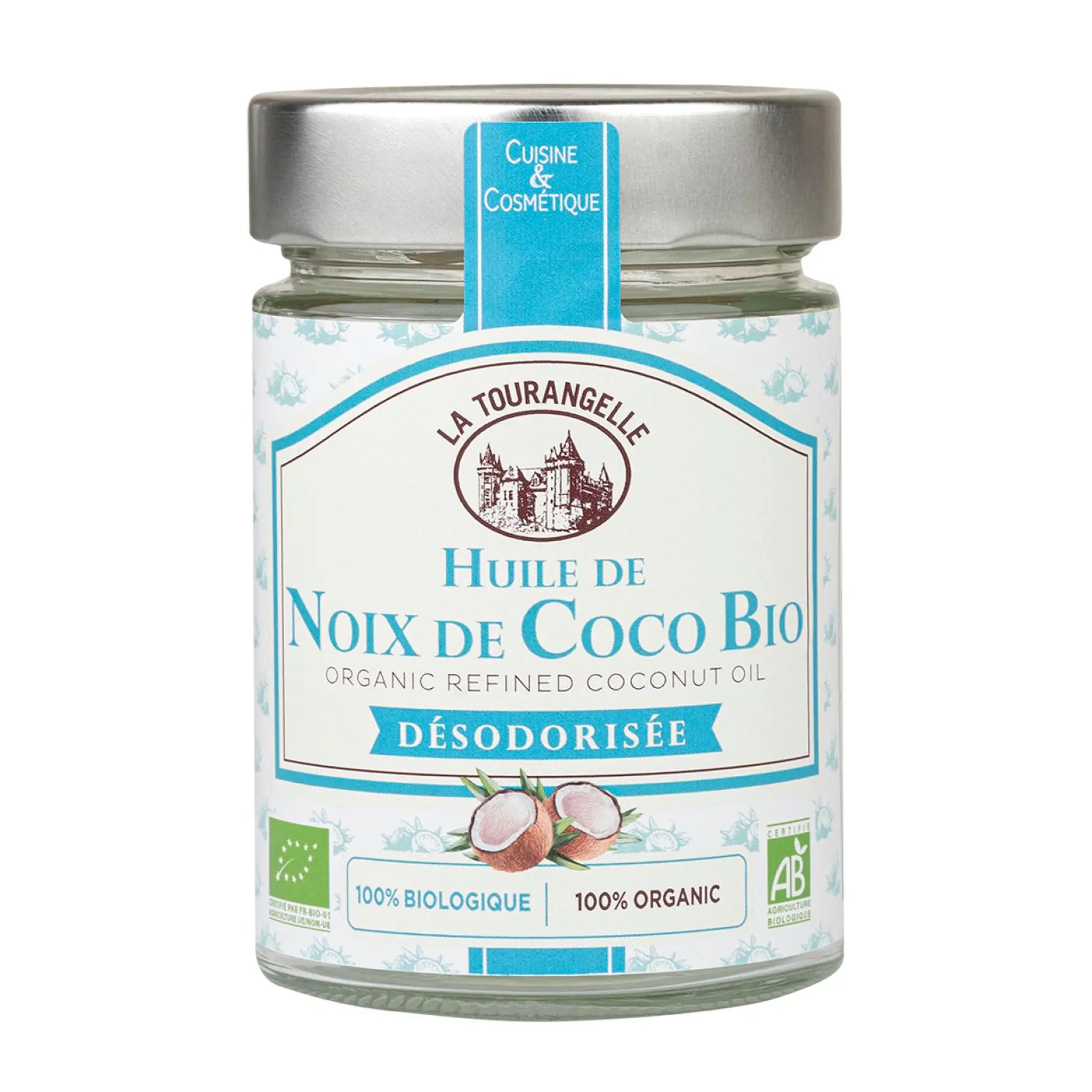 LA TOURANGELLE Huile de noix de coco bio désodorisée