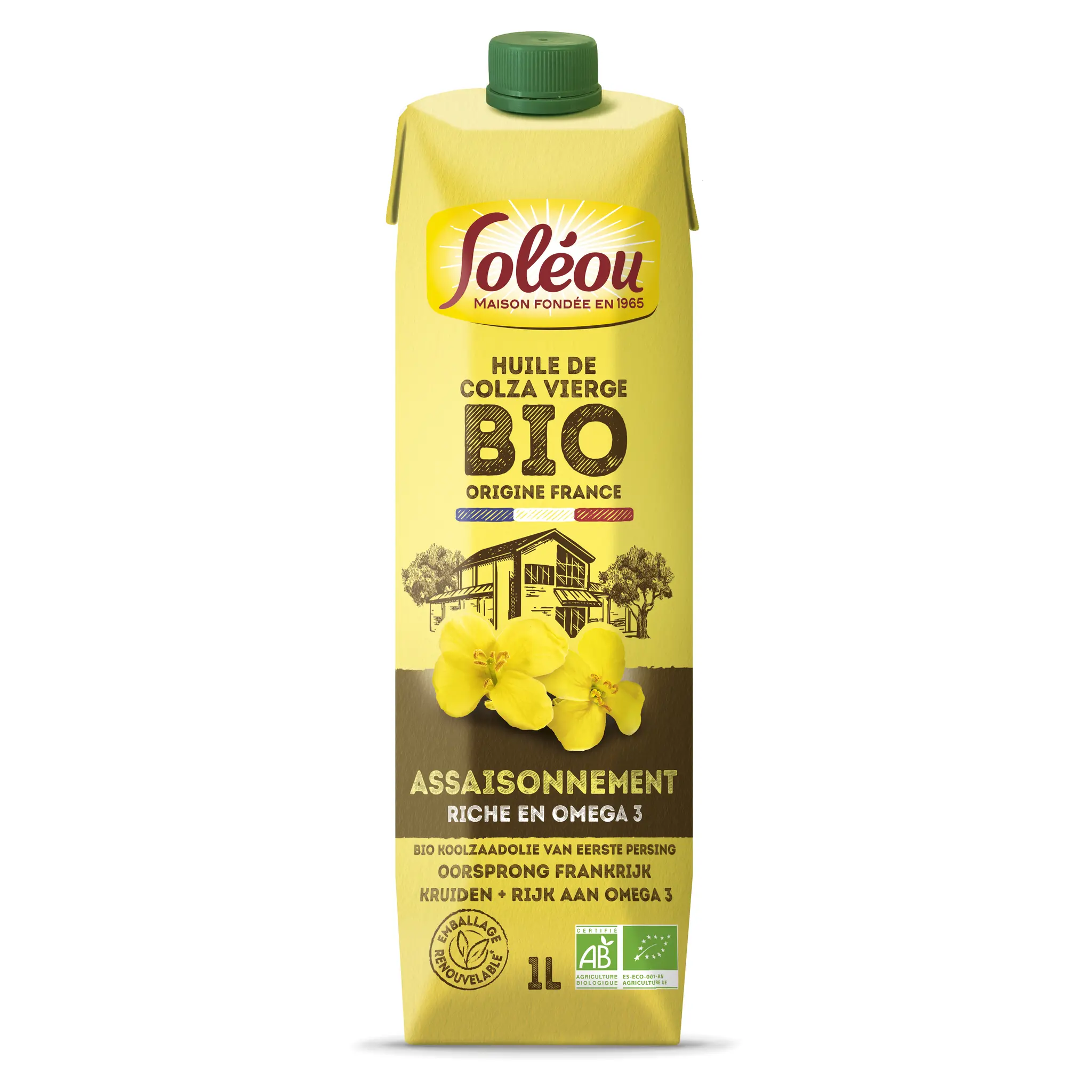 SOLEOU Huile de colza vierge bio
