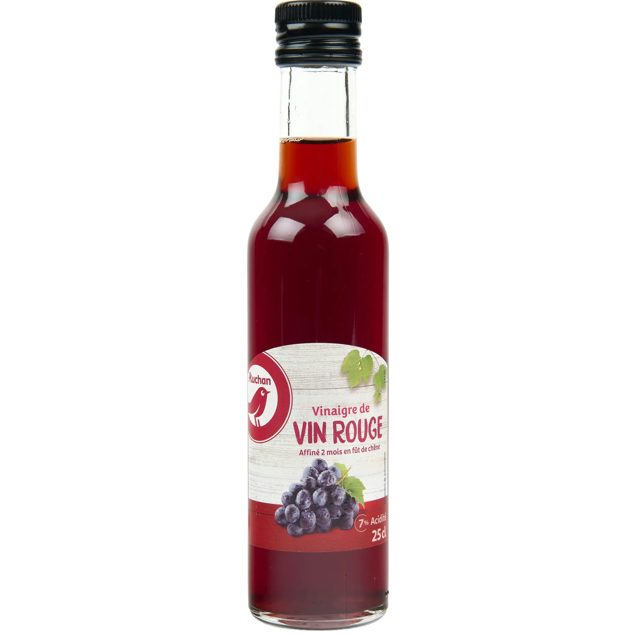 AUCHAN Vinaigre de vin rouge affiné 7% d'acidité