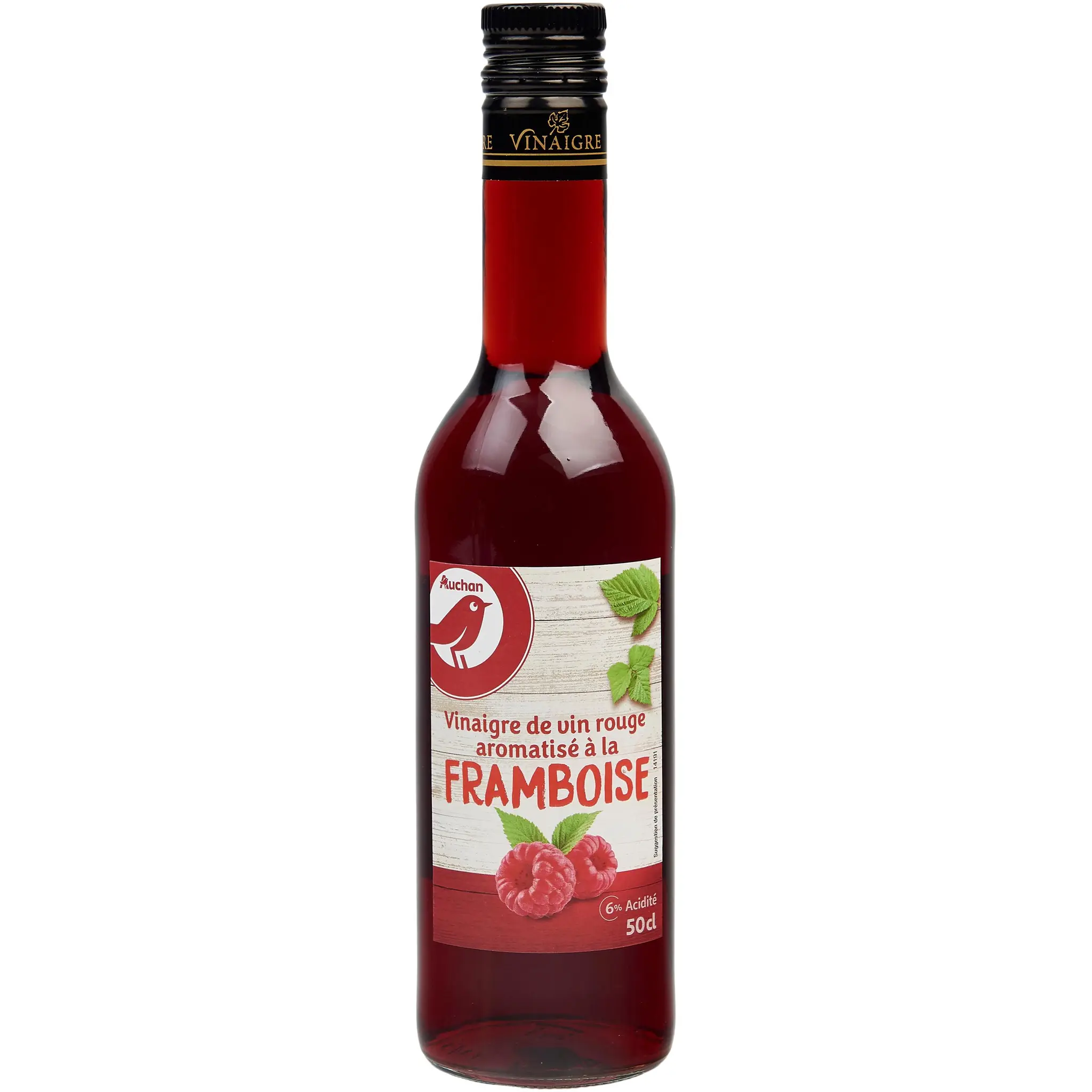 AUCHAN Vinaigre de vin aromatisé à la framboise